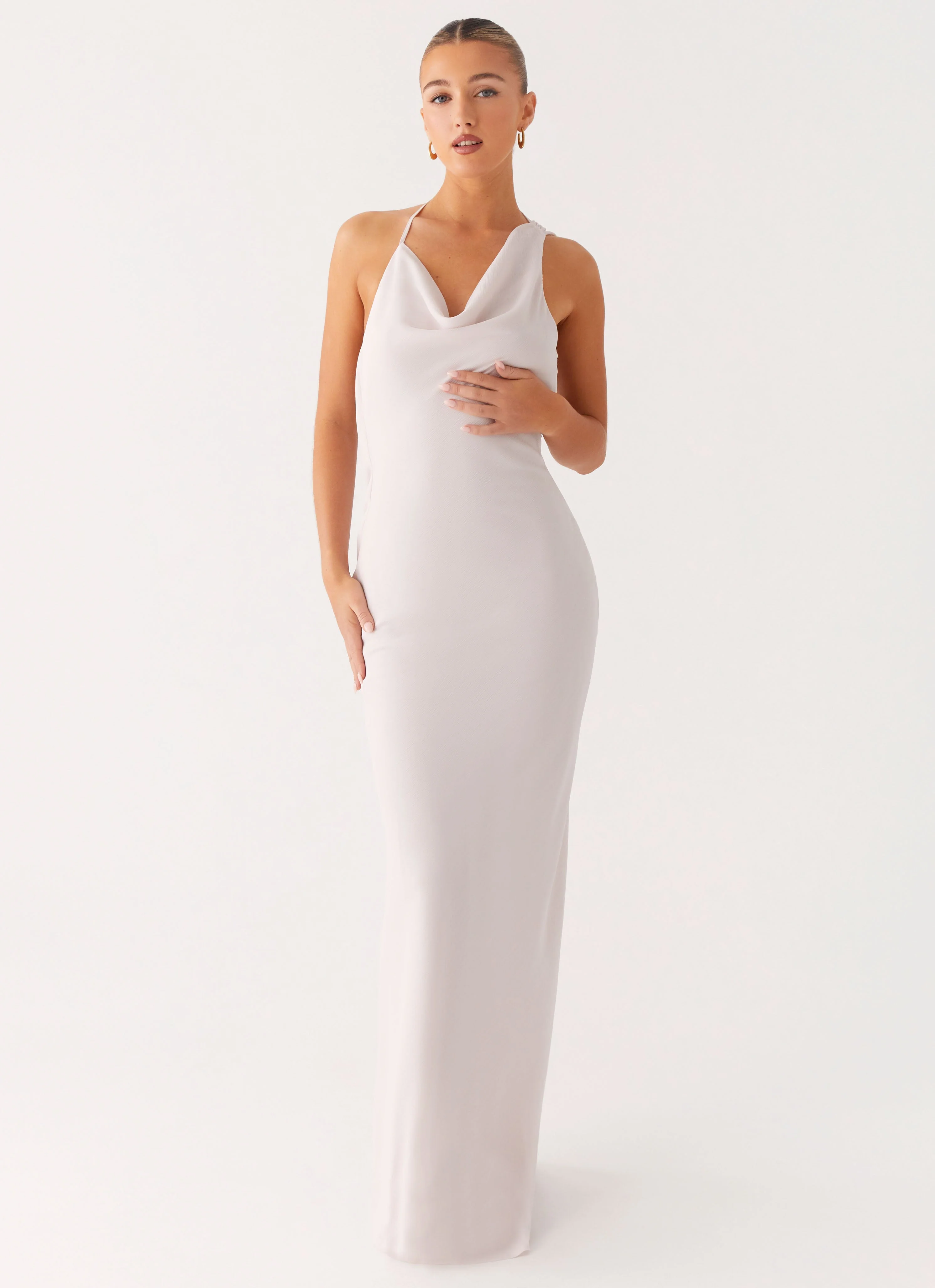 Opal Glow Maxi Dress - Off White - Image 4