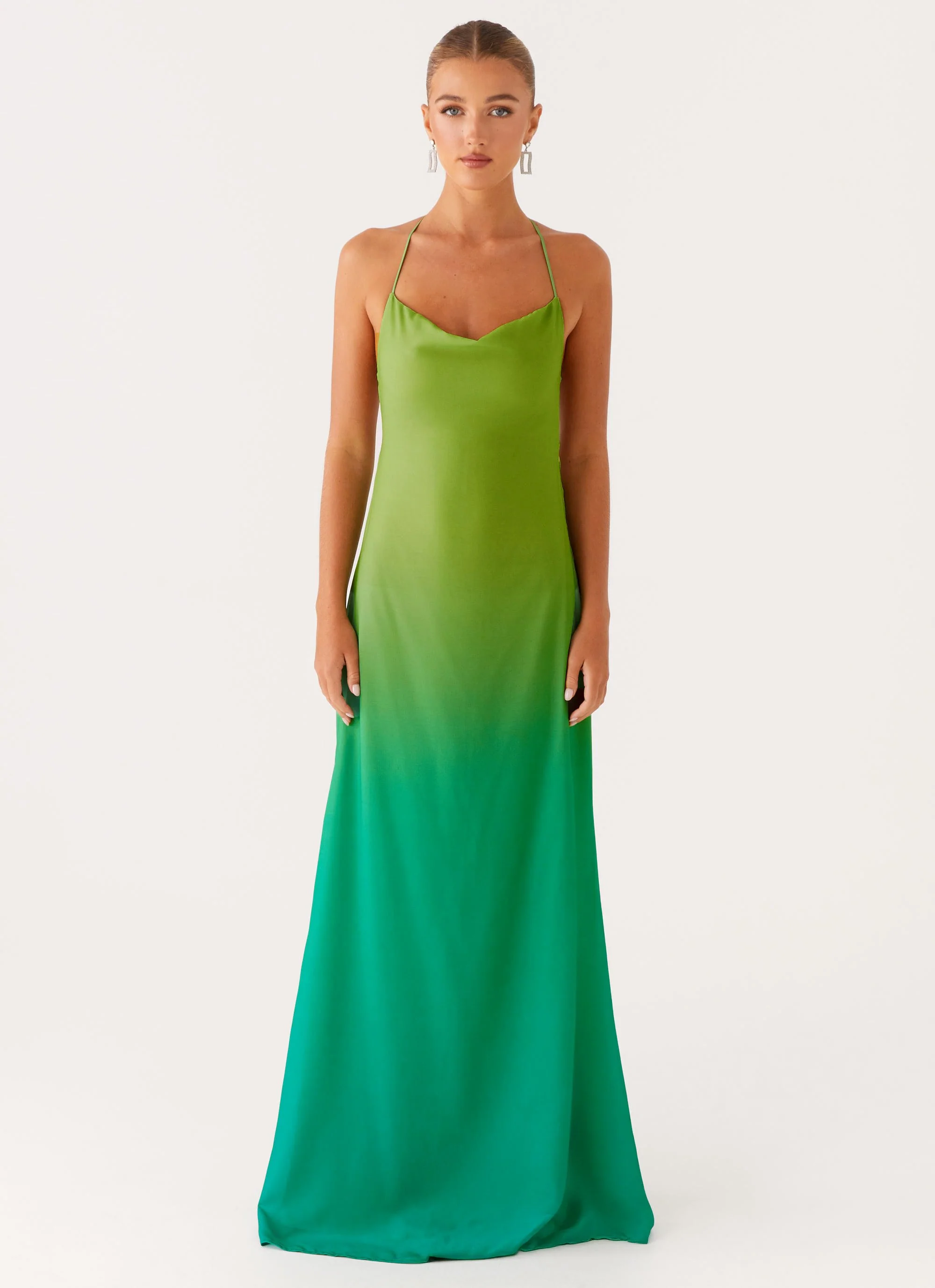 Opposites Attract Maxi Dress - Green Ombre - Image 2