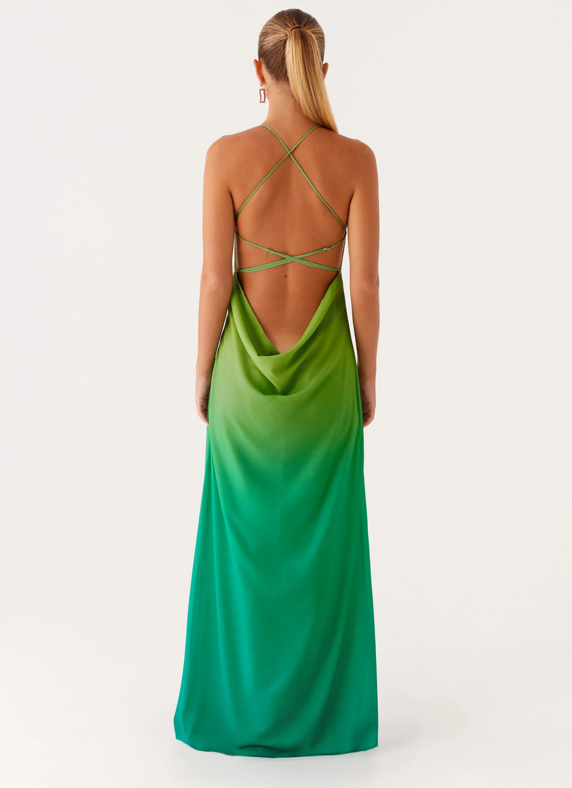 Opposites Attract Maxi Dress - Green Ombre - Image 4