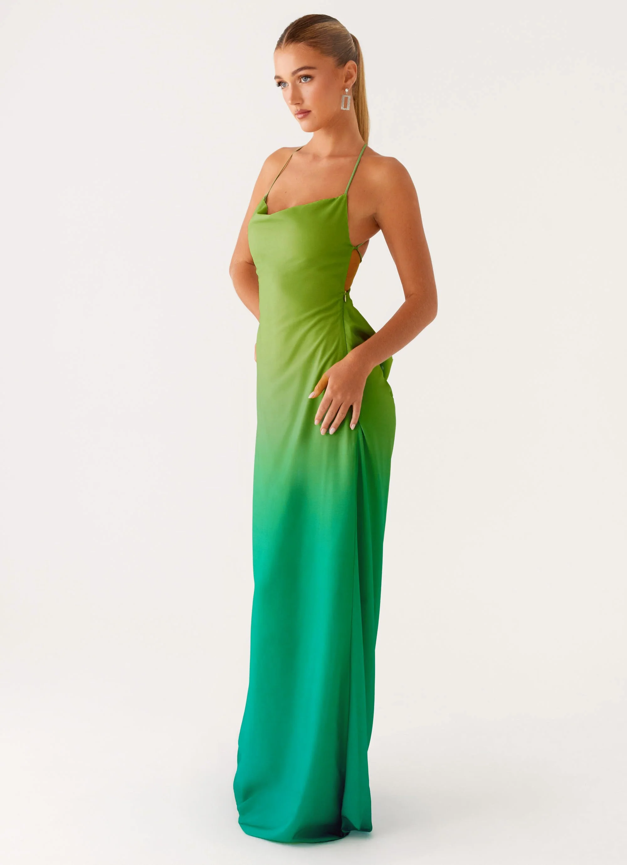 Opposites Attract Maxi Dress - Green Ombre - Image 5