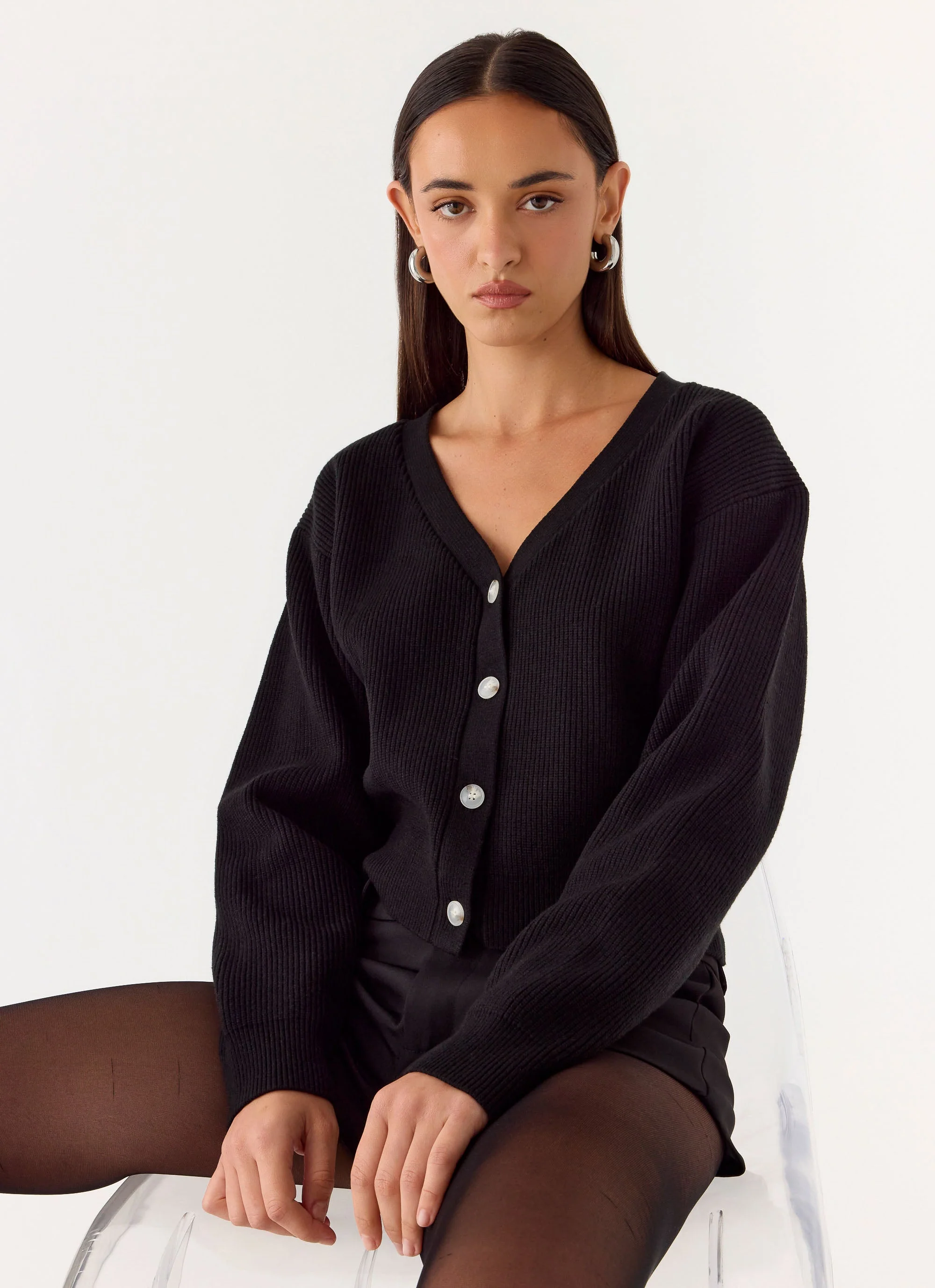 Orla Knit Sweater - Black - Image 6