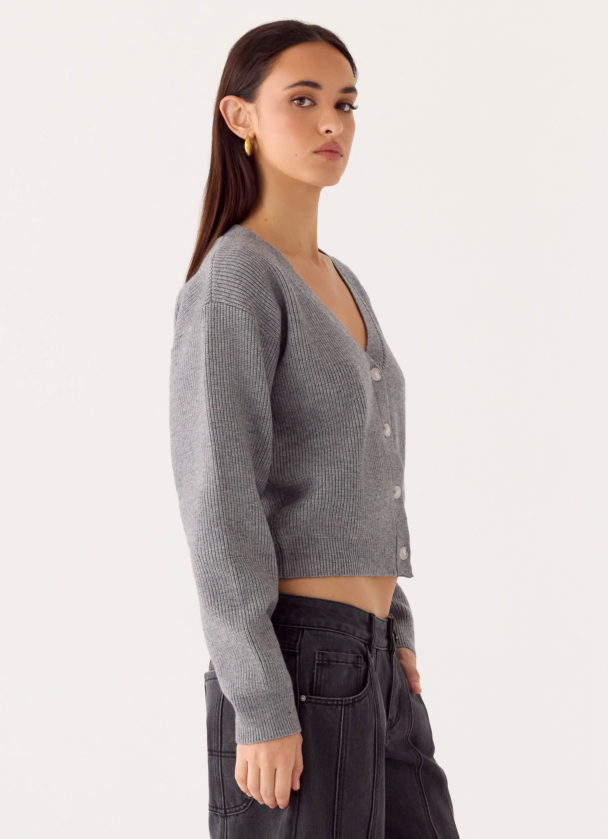 Orla Knit Sweater - Grey - Image 3