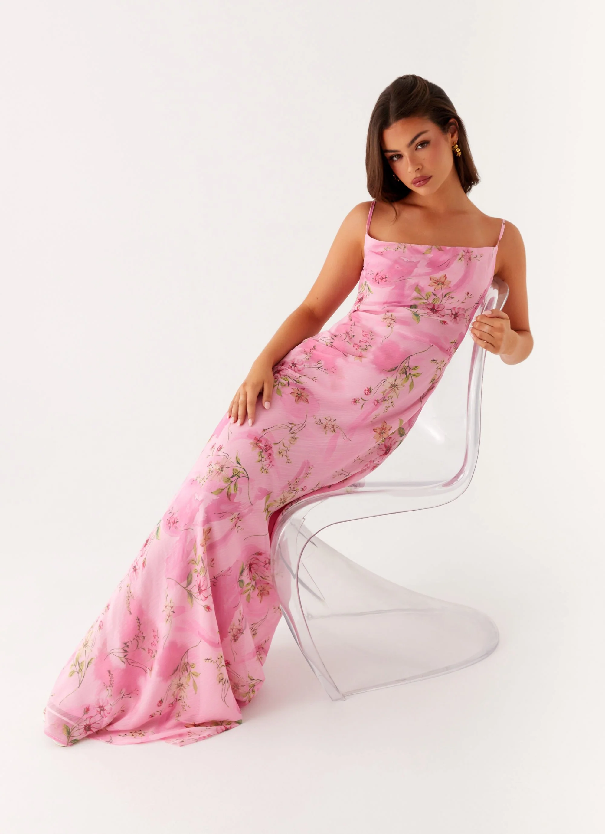 Orlando Maxi Dress - Pink Floral Print - Image 6