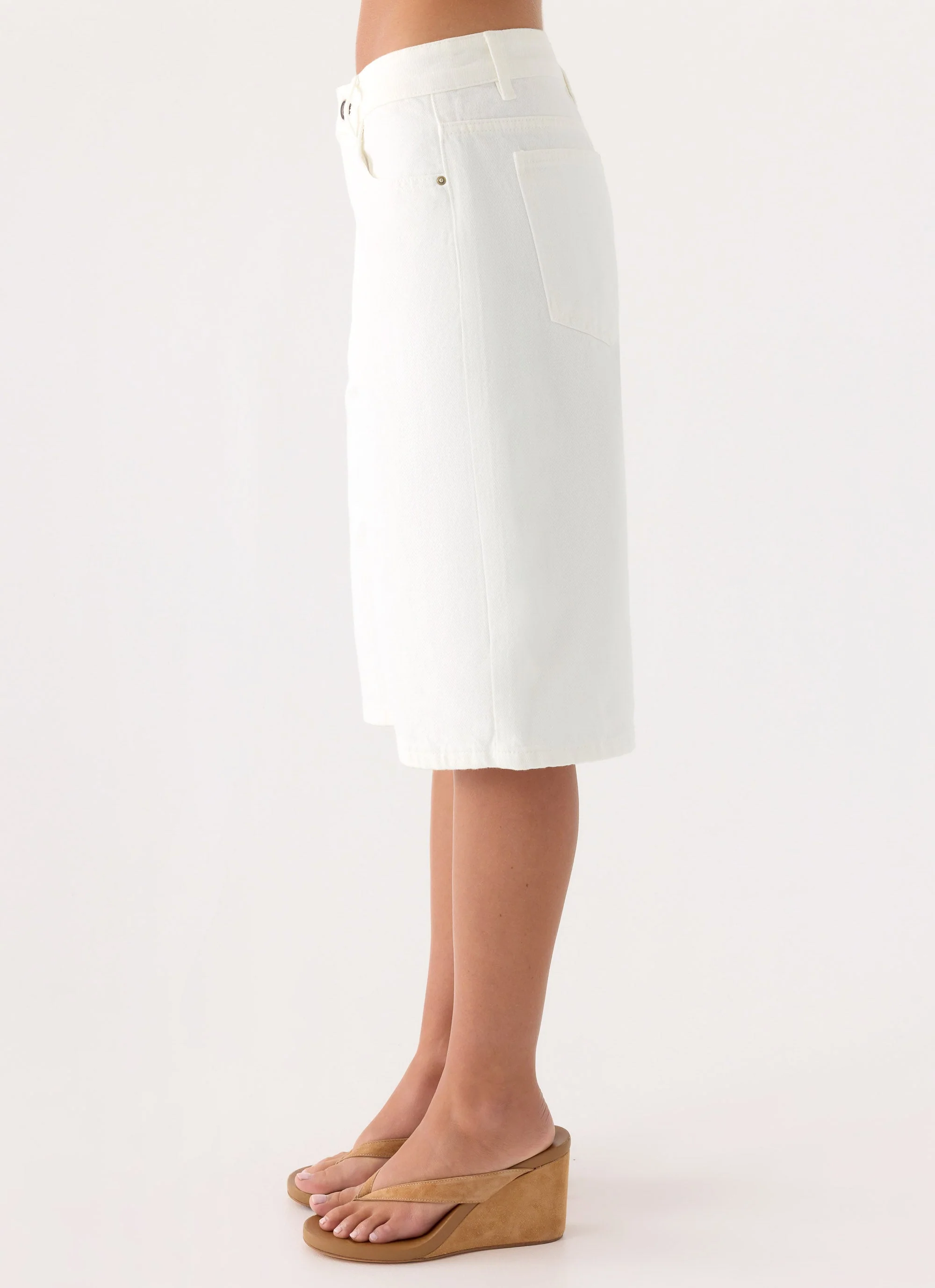 Orleans Denim Jorts - White - Image 4