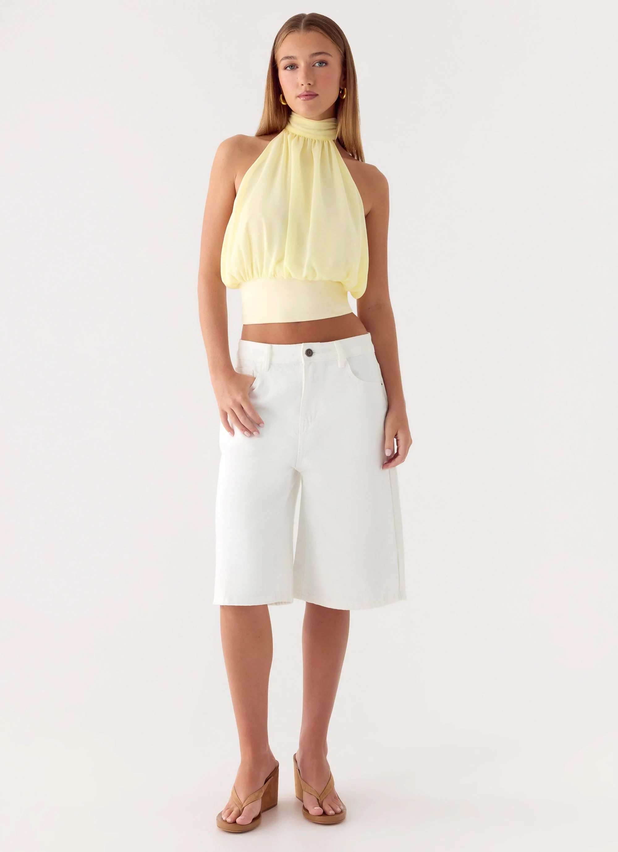 Orleans Denim Jorts - White - Image 5