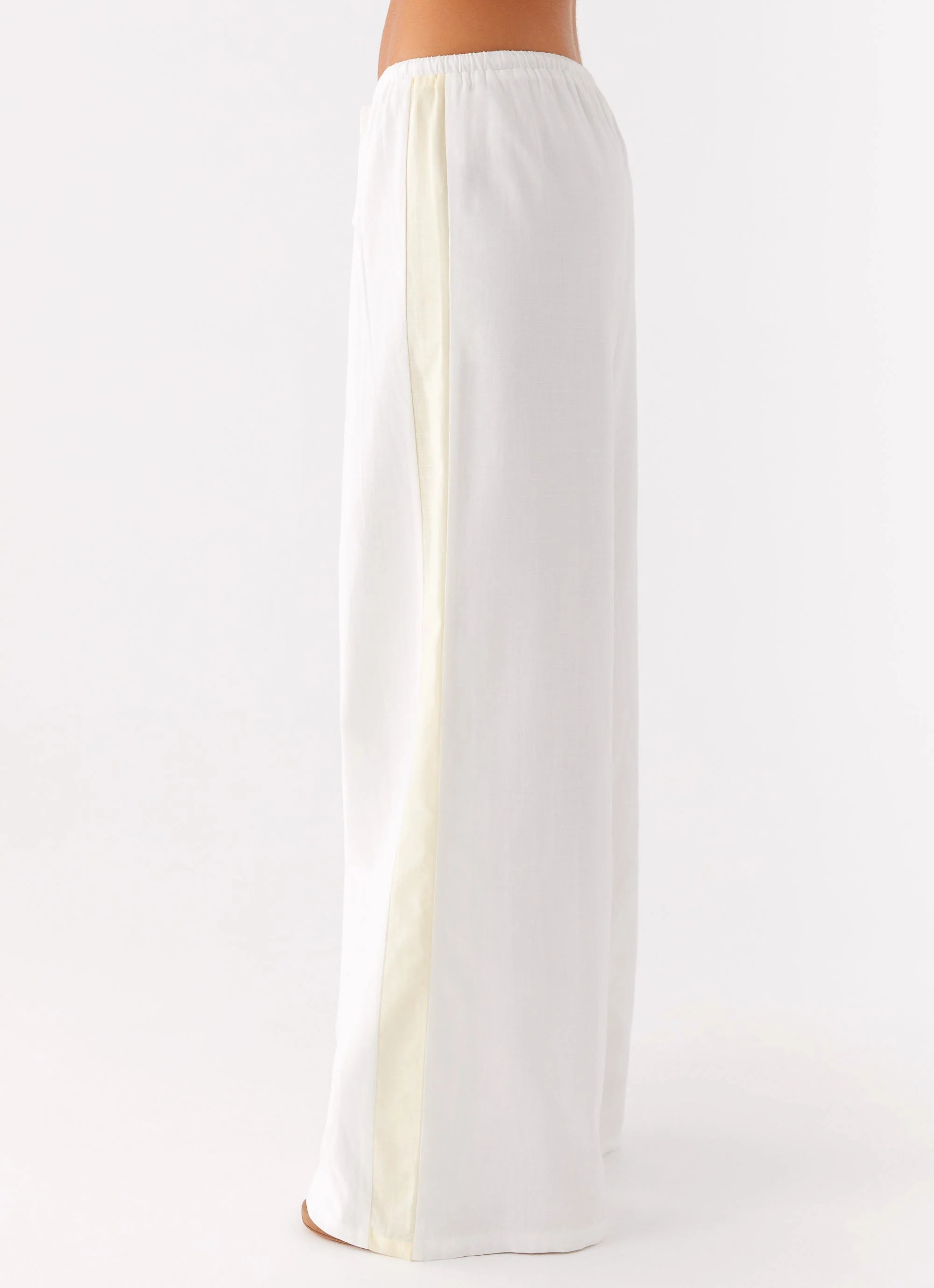 Oska Drawstring Pants - White - Image 4