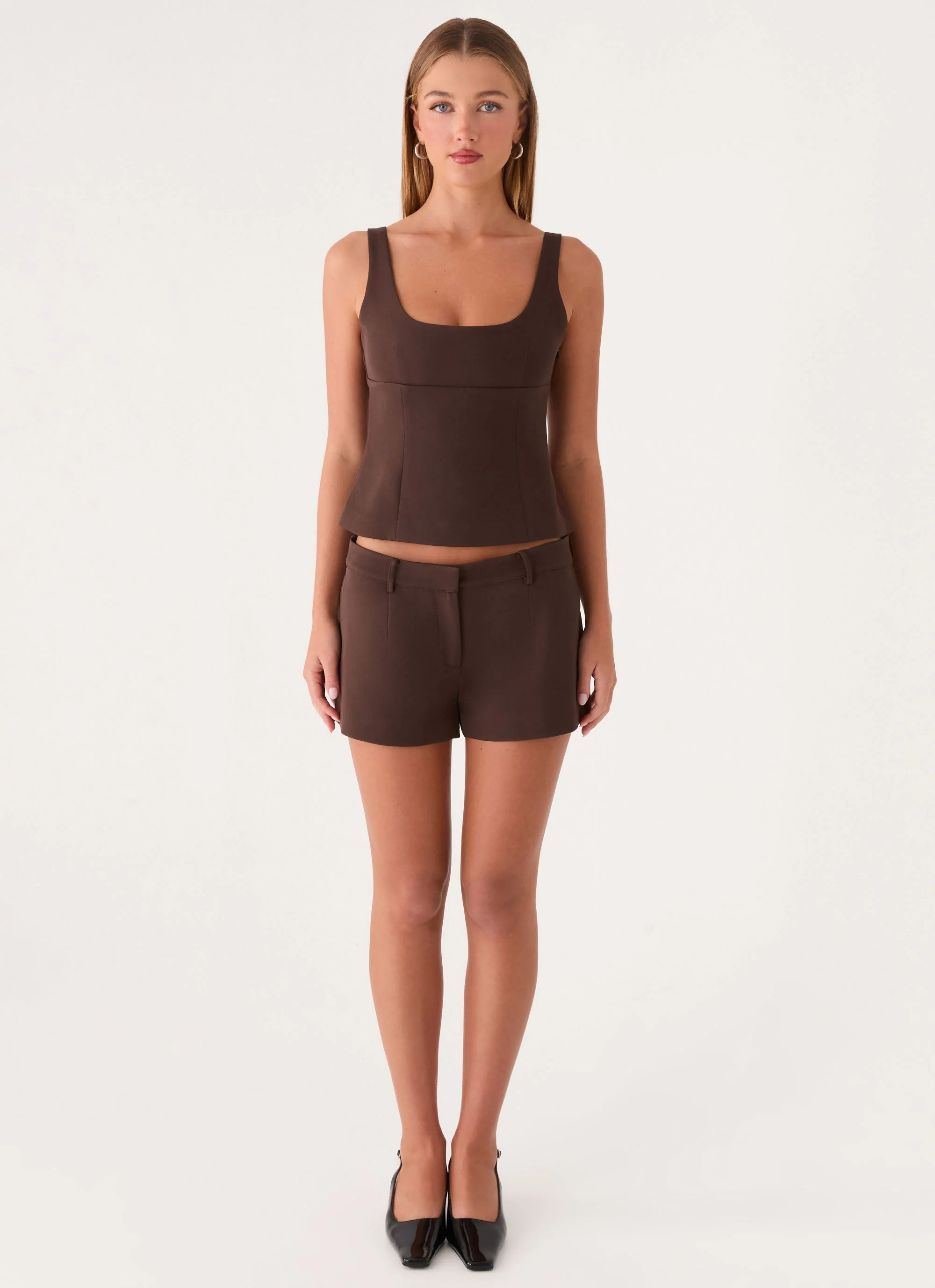 Oslo Mini Shorts - Chocolate - Image 5