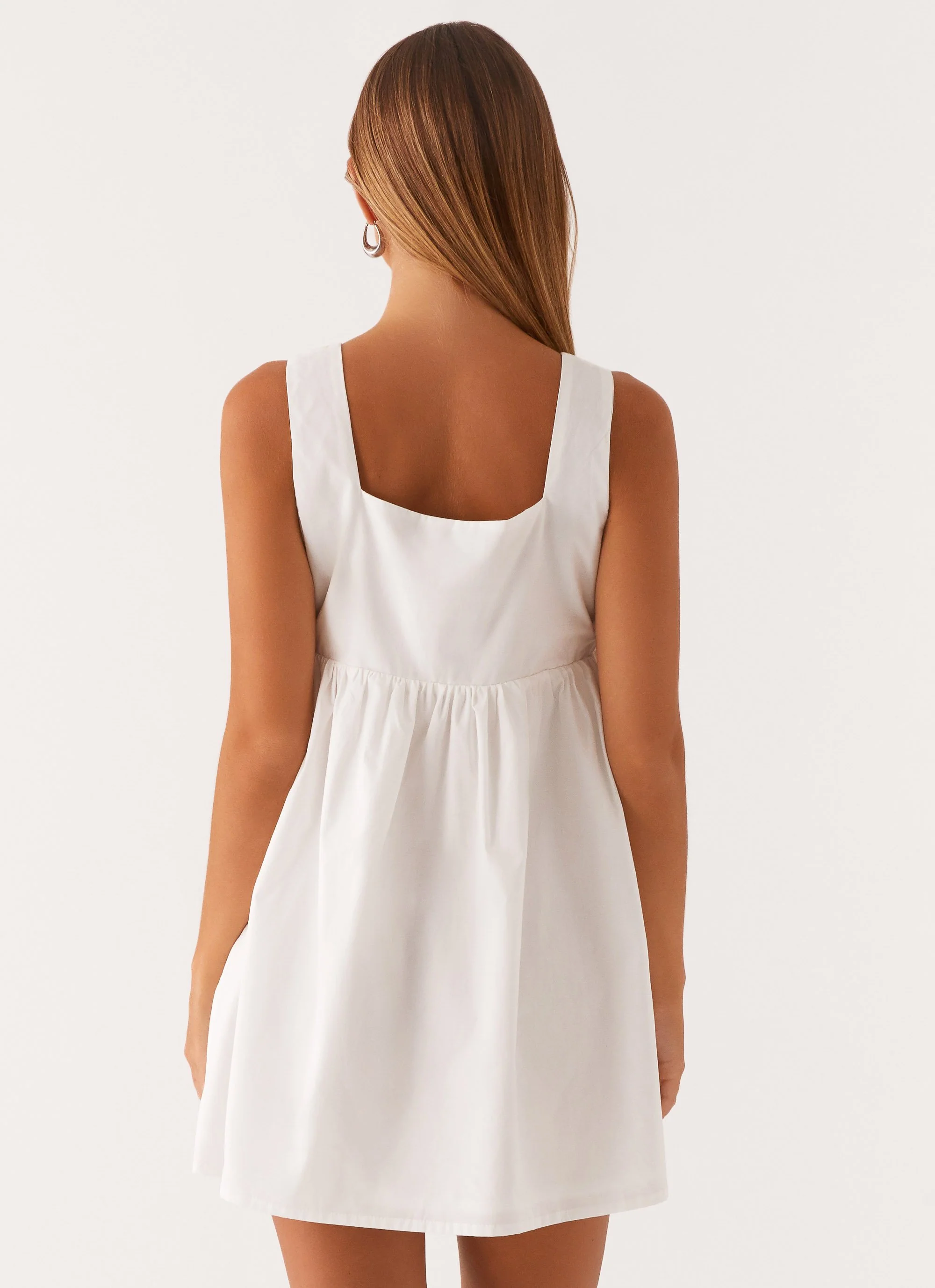 Ottoline Babydoll Mini Dress - White - Image 4