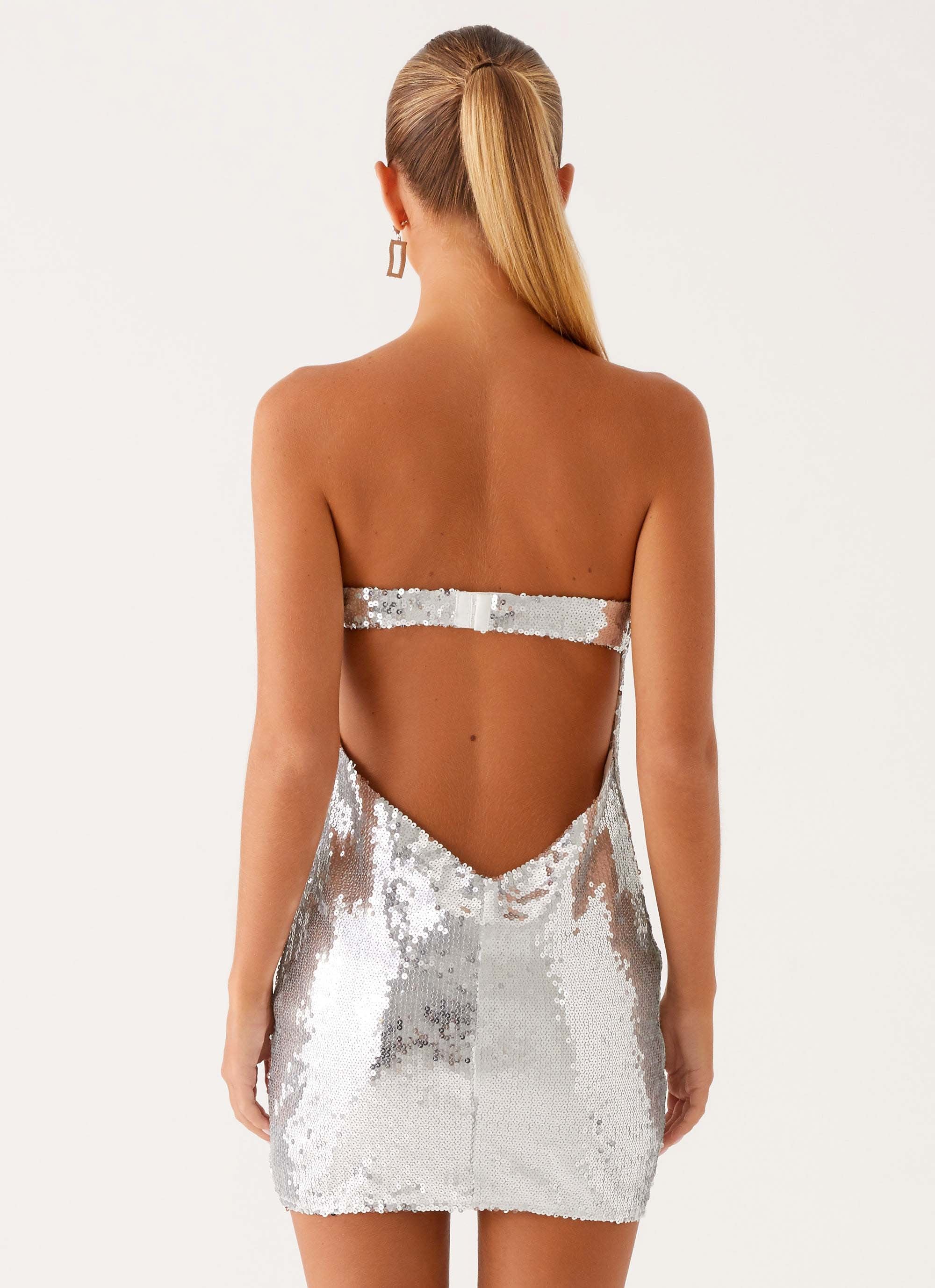 Pacha Sequin Mini Dress - Silver Sequin - Image 6