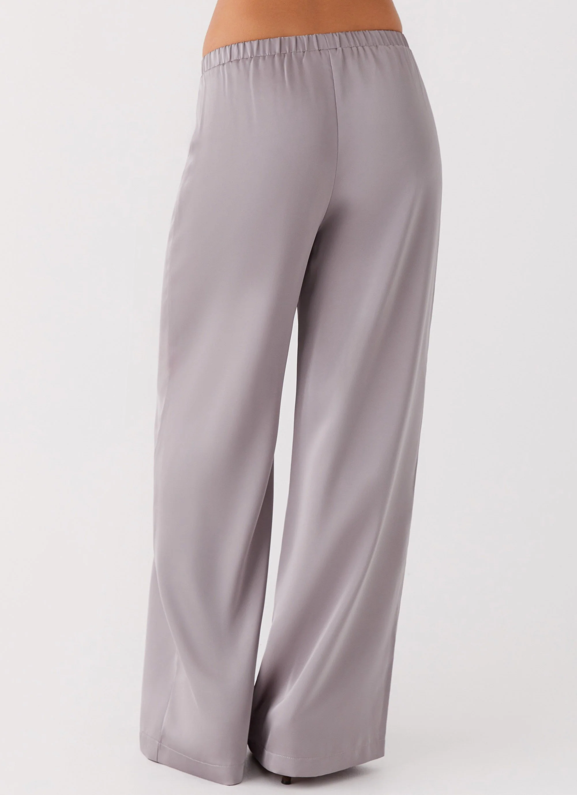 Palm Cove Satin Pants - Grey - Image 4