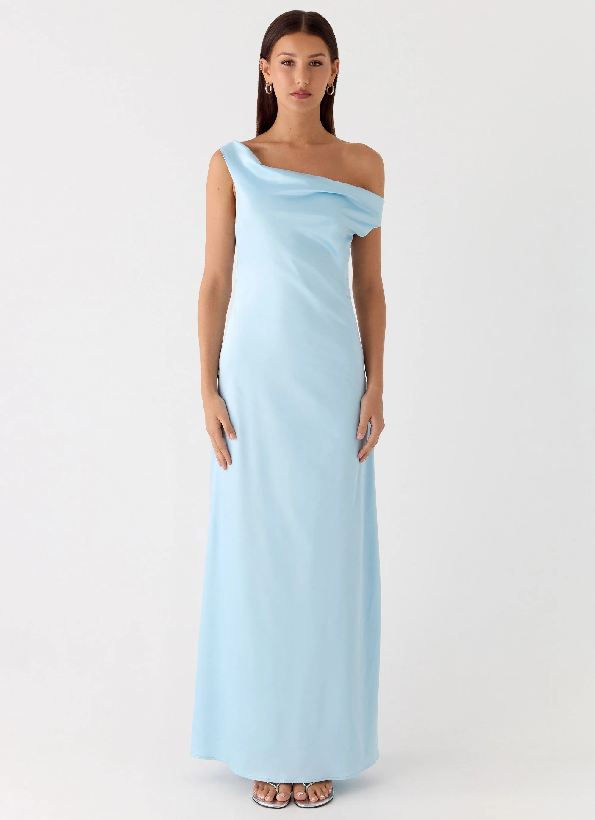 Palm Royal Maxi Dress - Ice Blue - Image 2