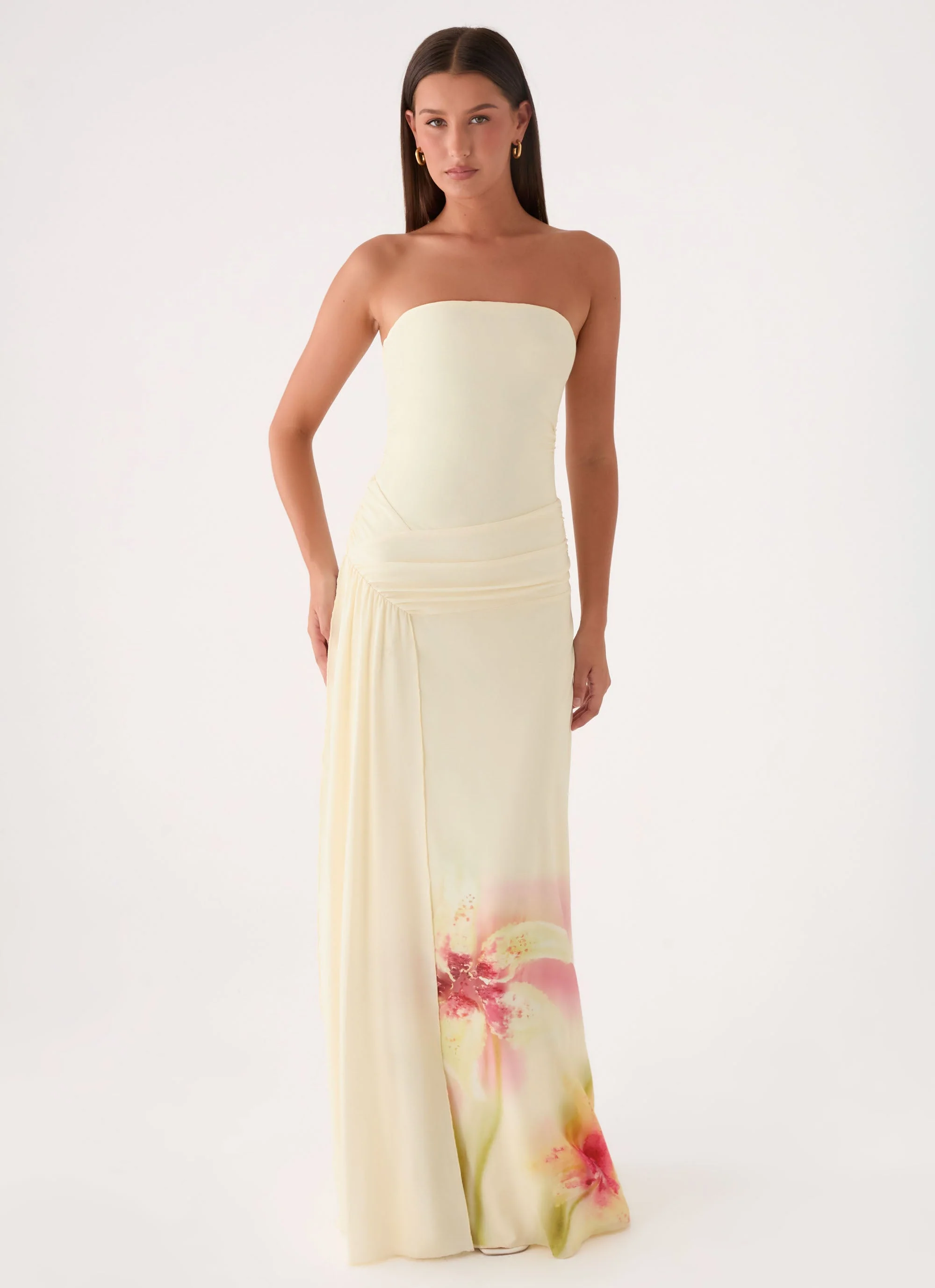 Palomar Strapless Maxi Dress - Soft Lily - Image 5