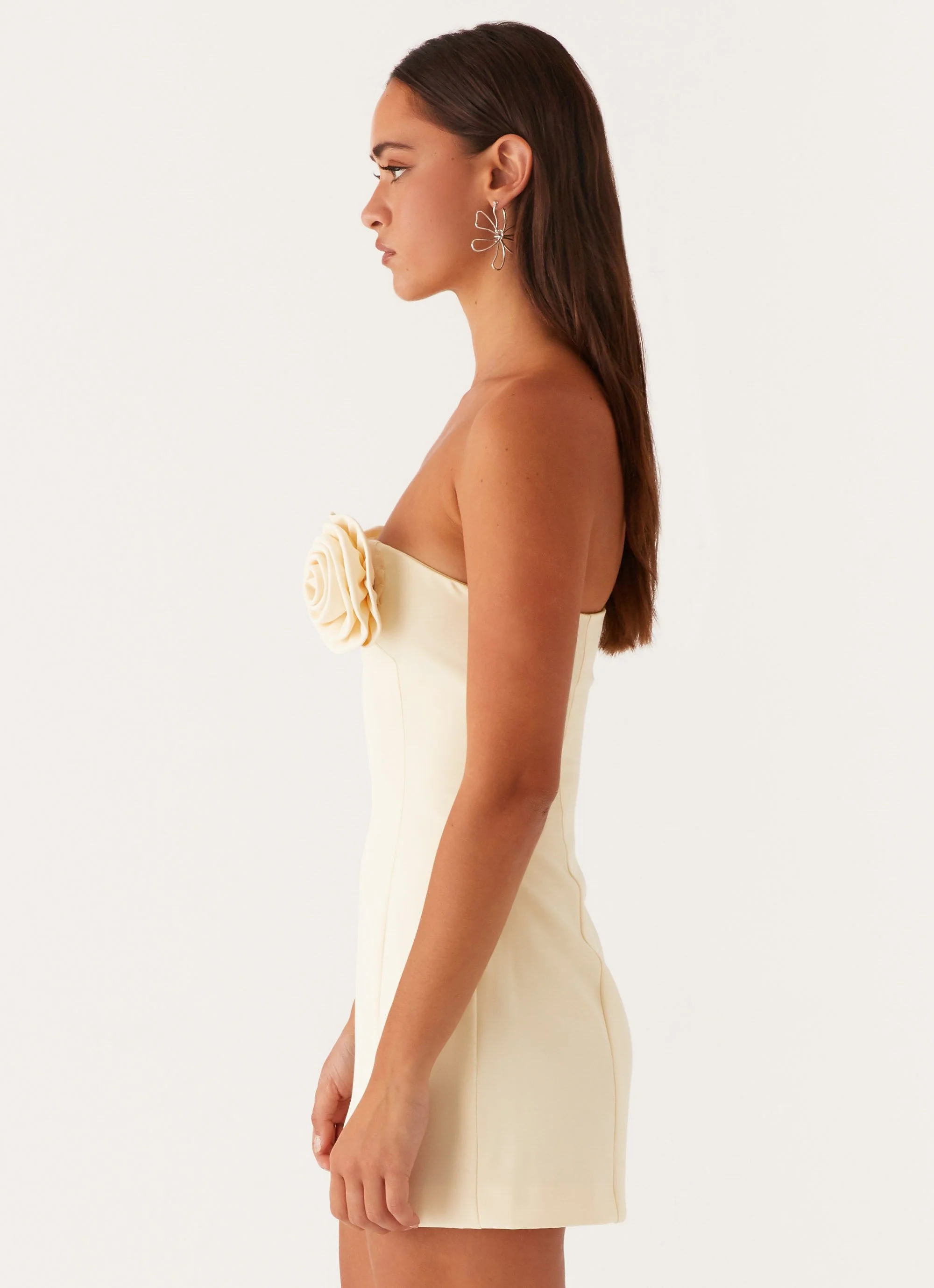Patsie Strapless Mini Dress - Yellow - Image 5