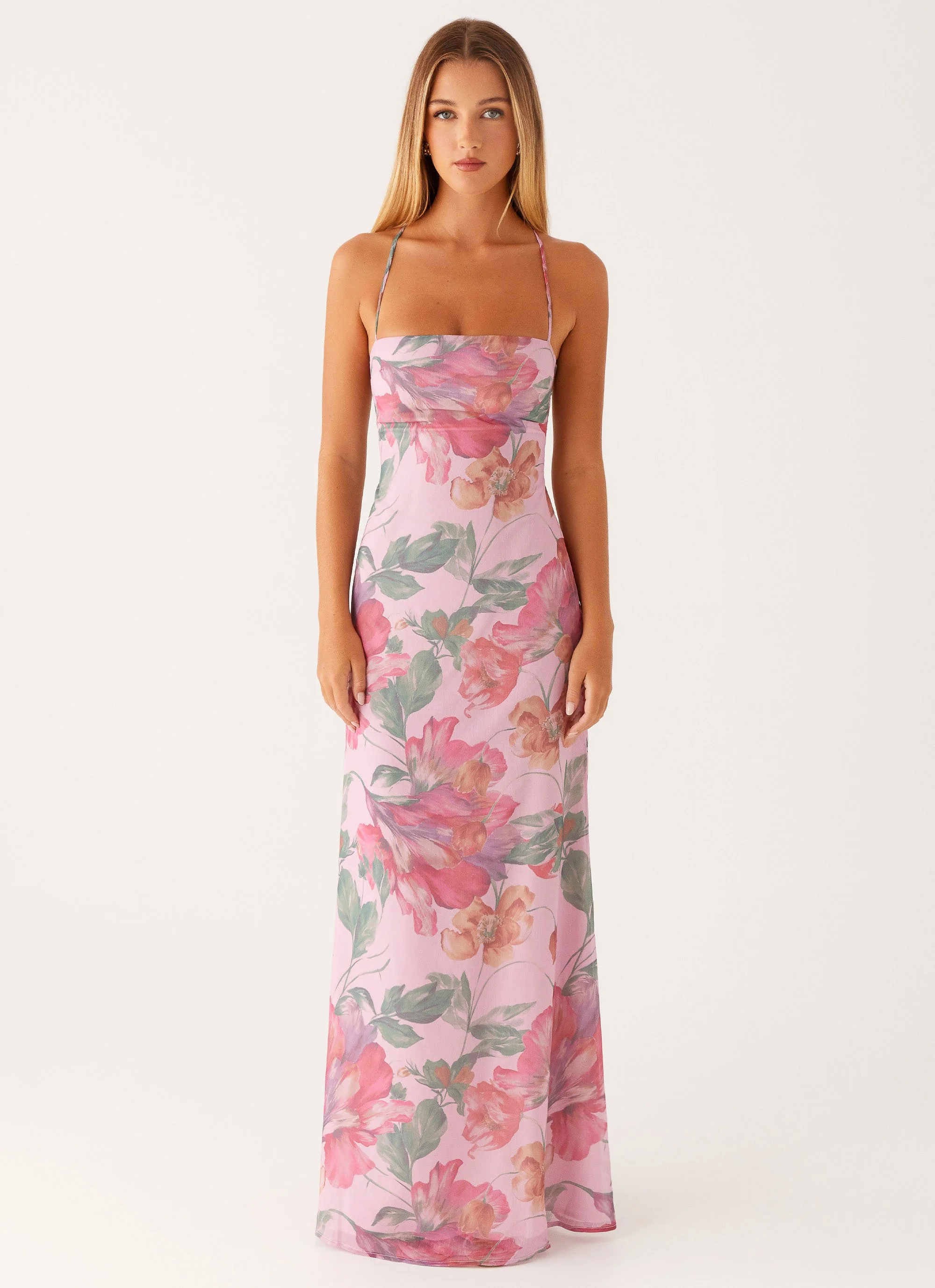 Peggy Maxi Dress - Pink Floral - Image 3