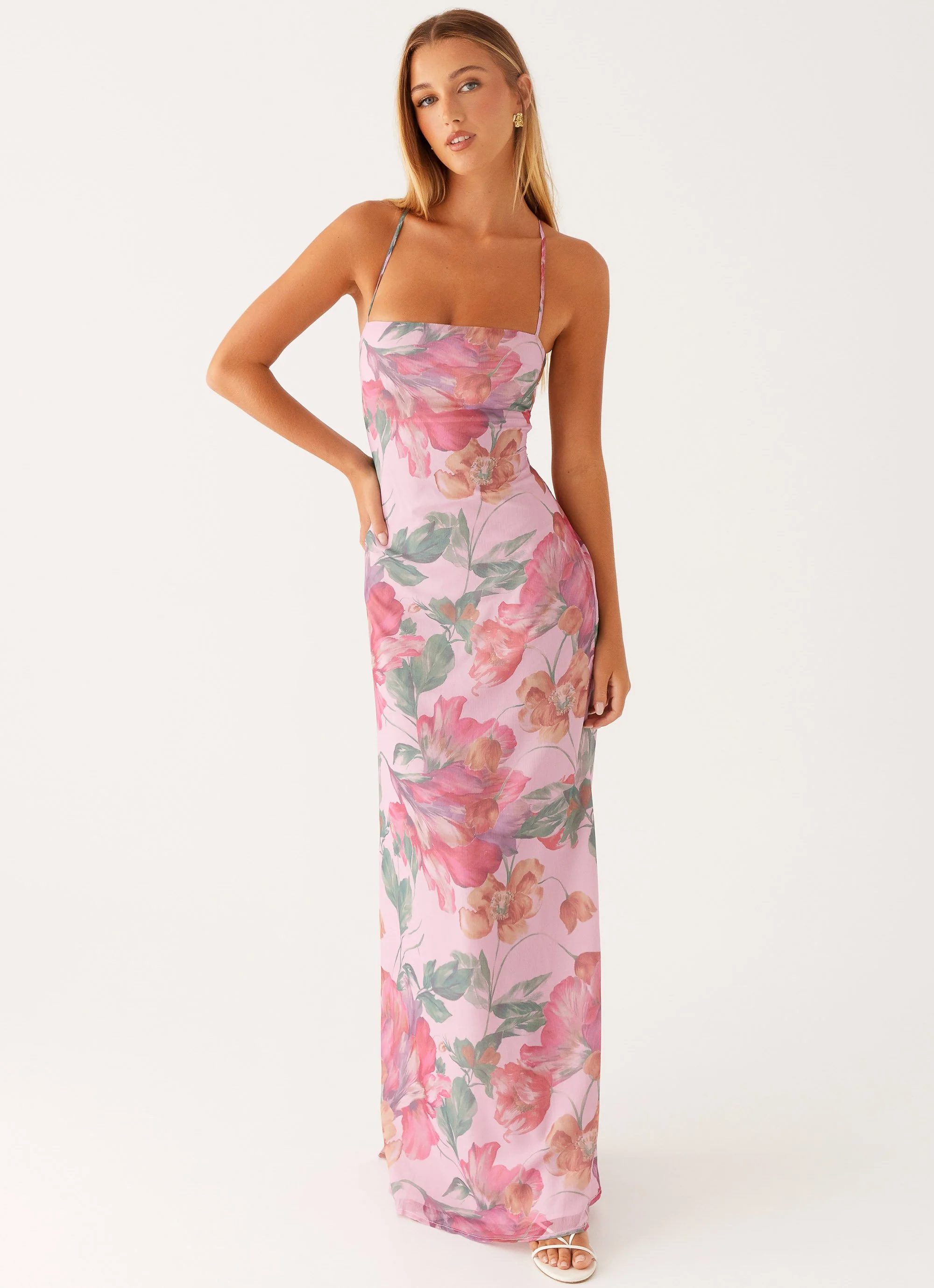 Peggy Maxi Dress - Pink Floral - Image 6