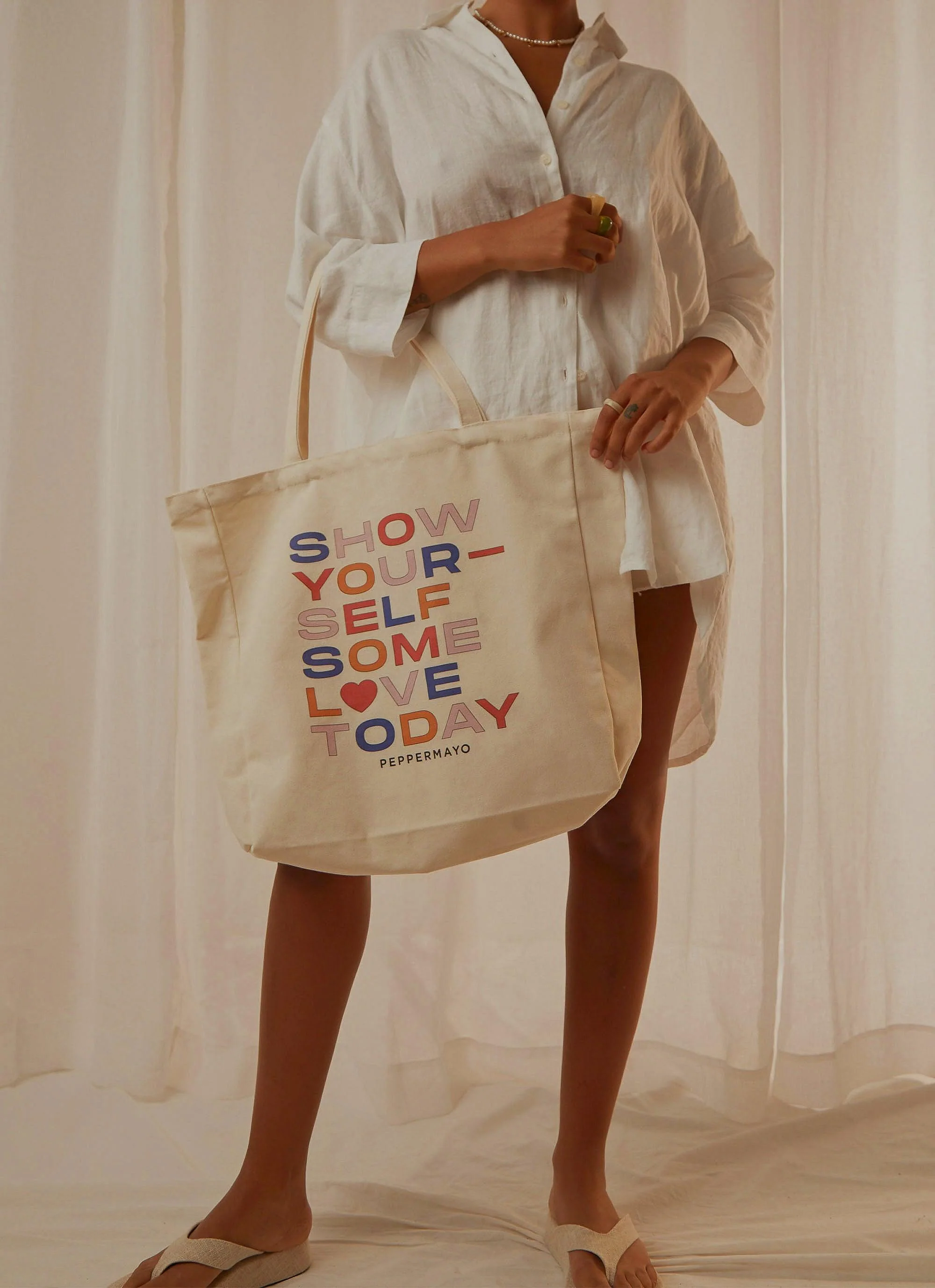 Peppermayo Lover Canvas Tote - Multi - Image 5