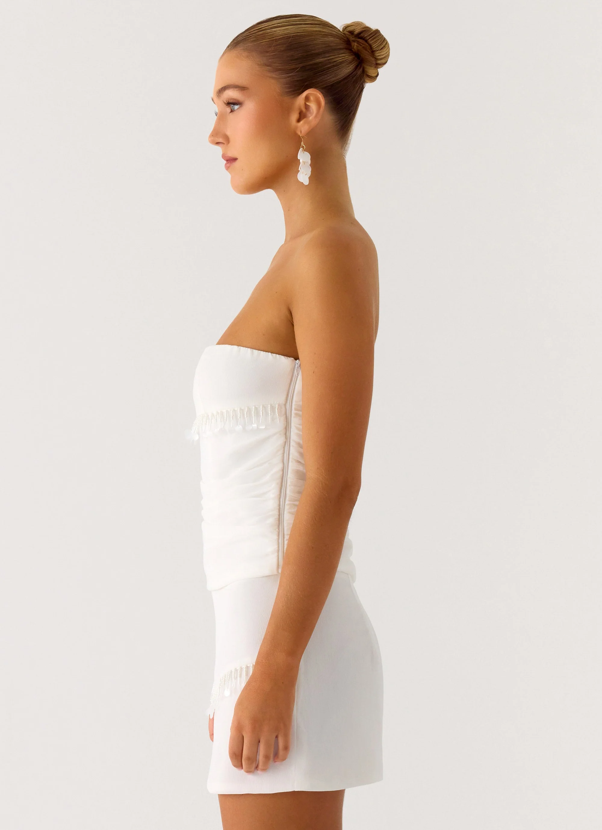 Perfect Celebrity Beaded Top - White - Image 2
