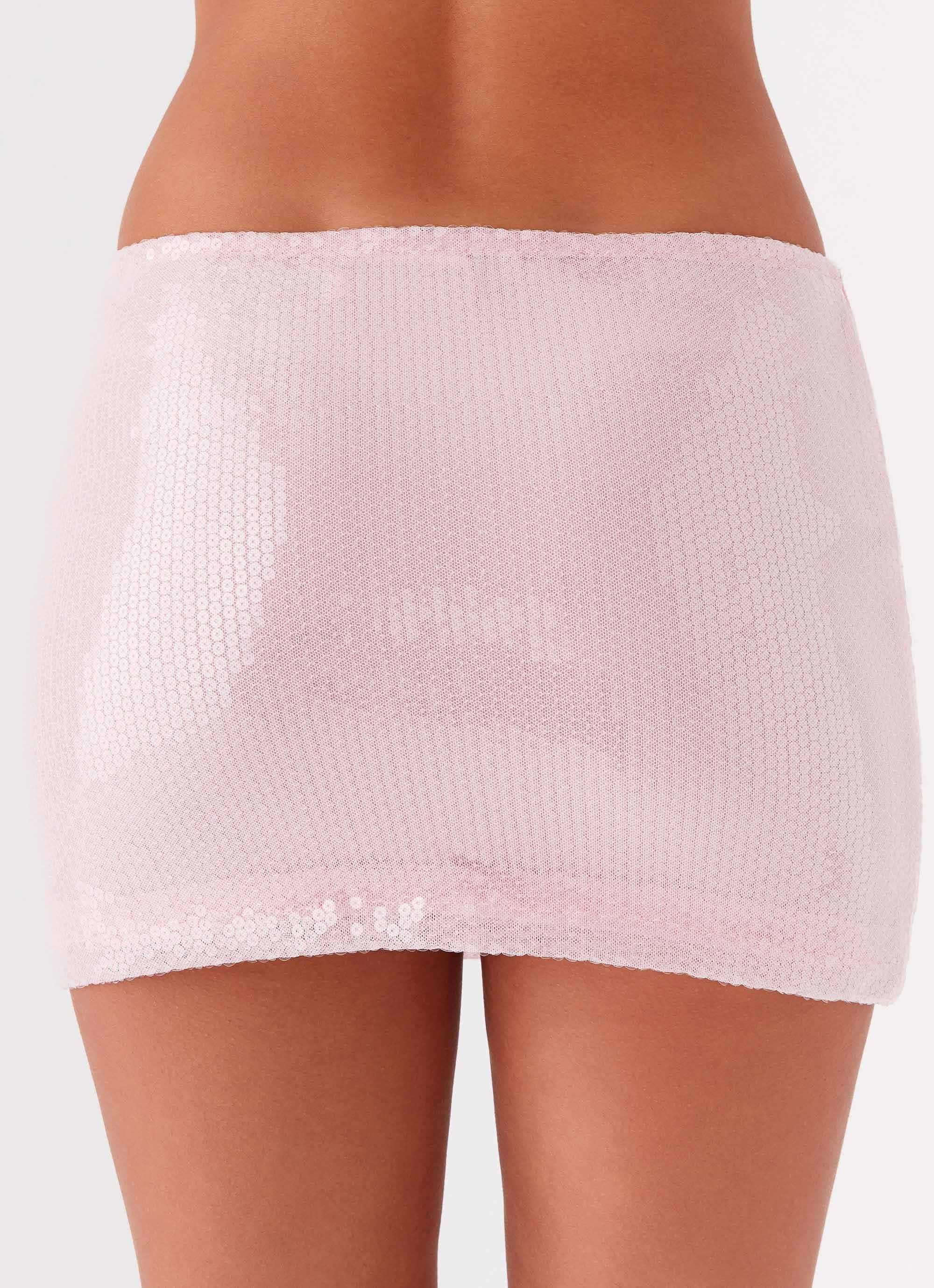 Perfect Fantasy Sequin Mini Skirt - Pink - Image 5