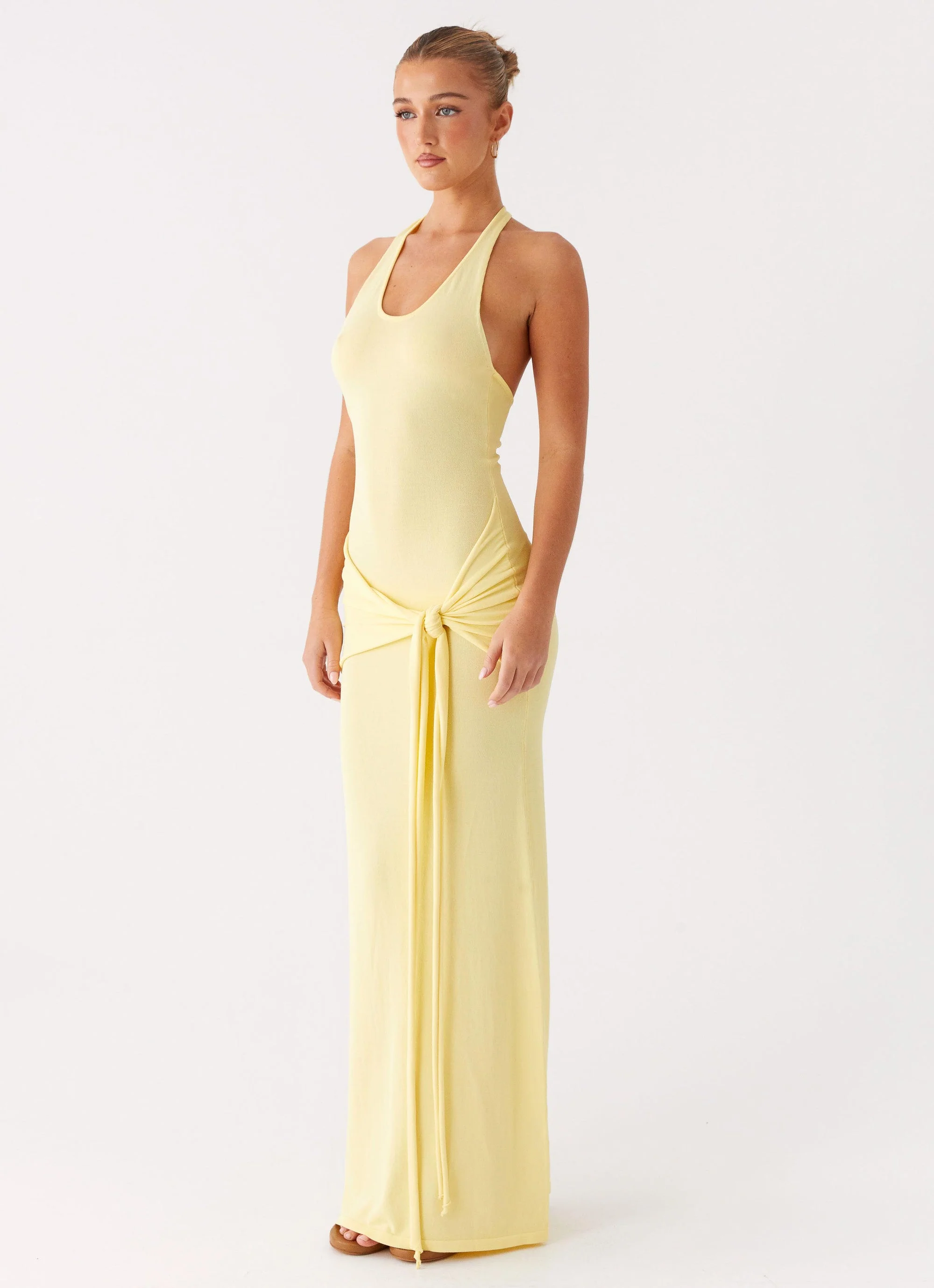 Pina Colada Knit Maxi Dress - Yellow - Image 2