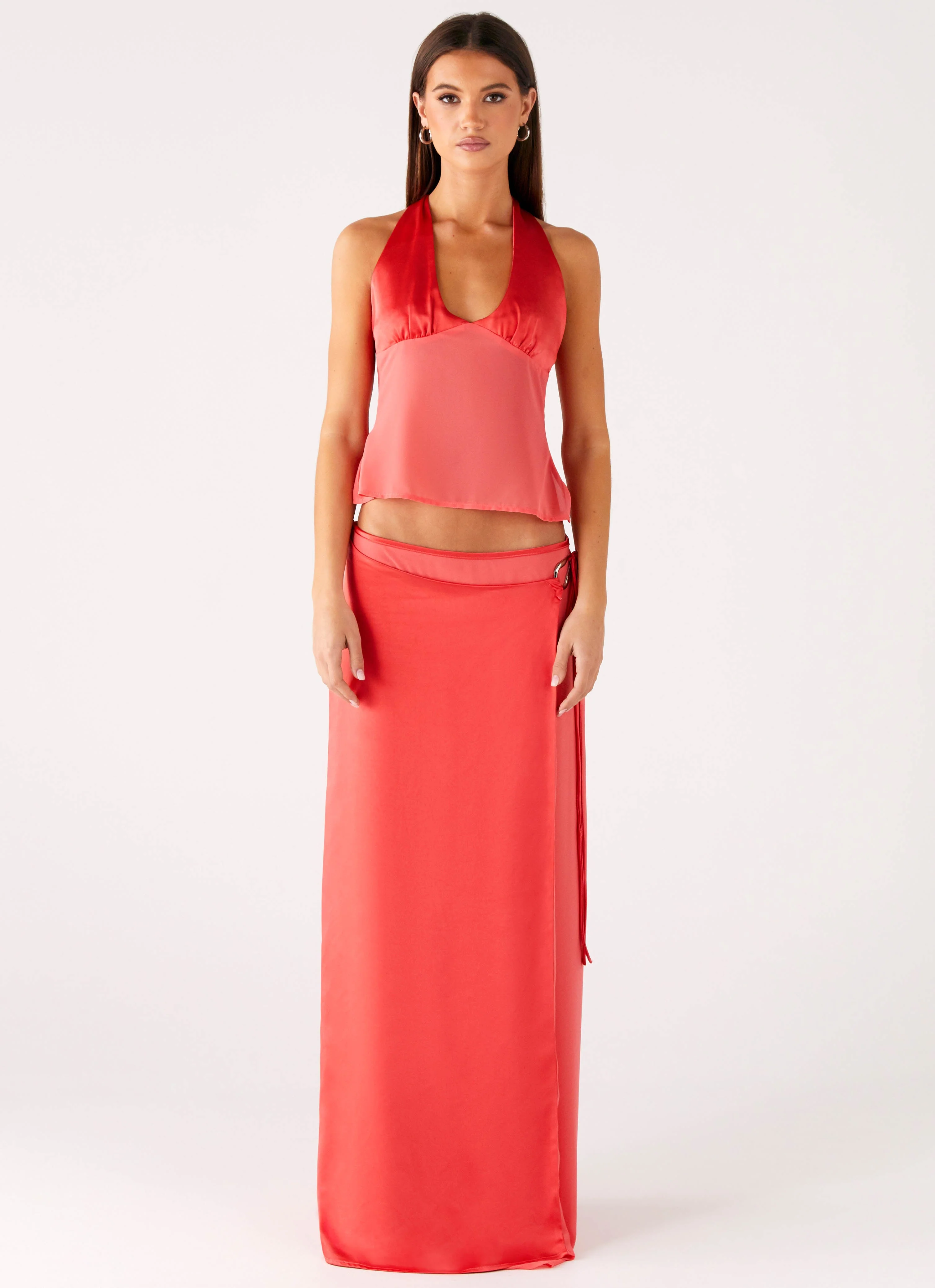 Pollie Halter Top - Coral - Image 5