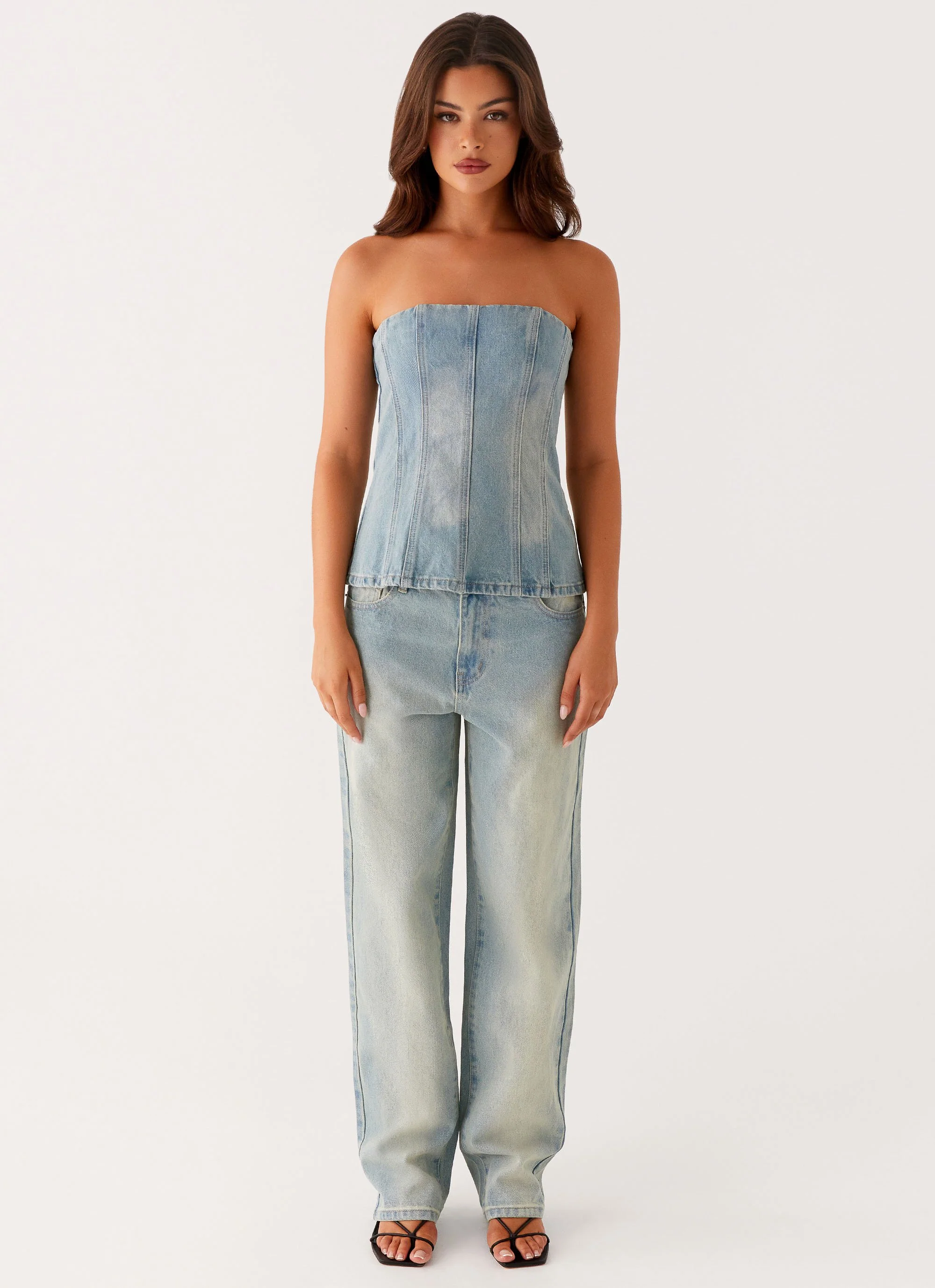 Poppy Low Rise Denim Jeans - Vintage Denim - Image 3