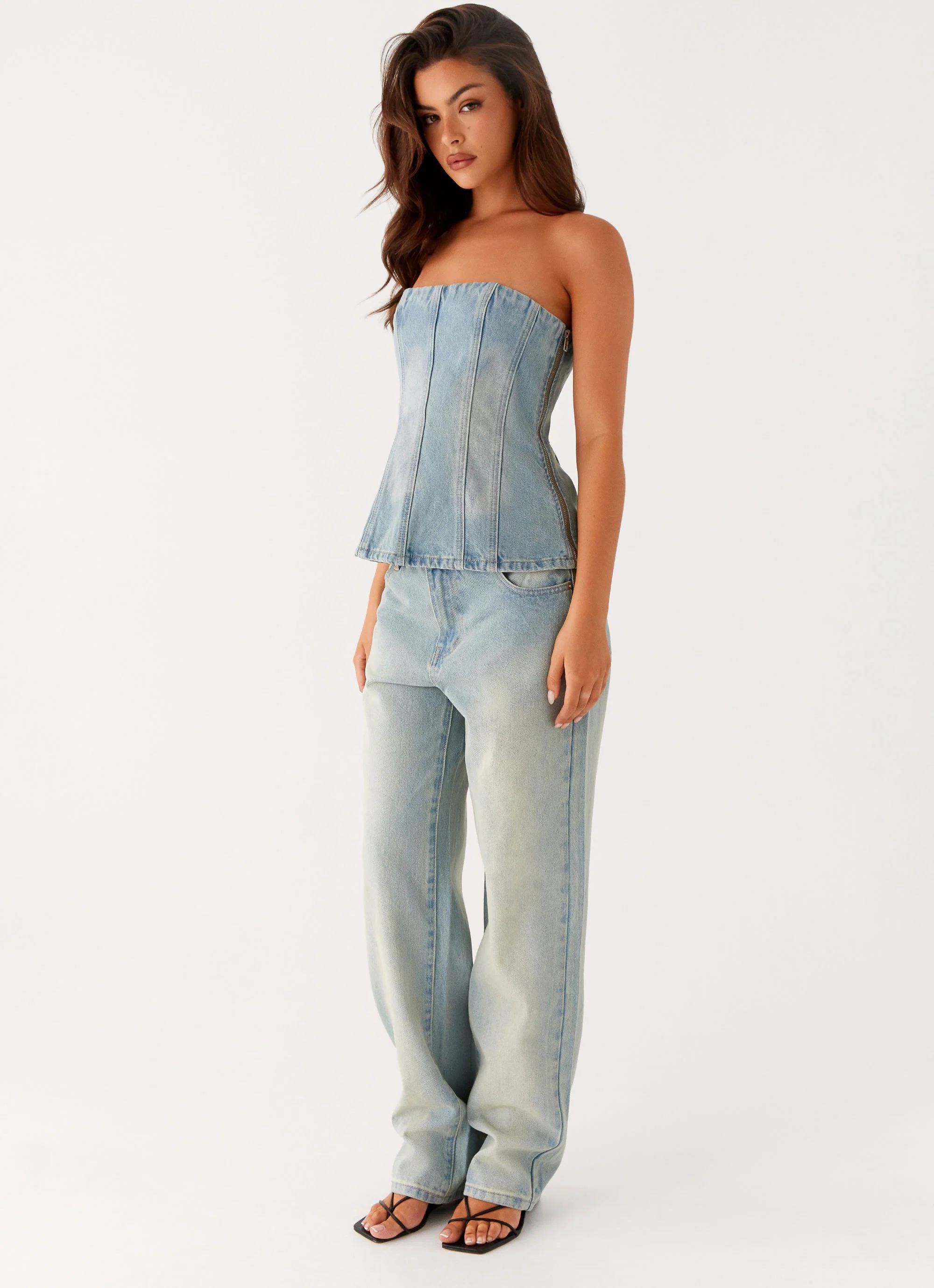 Poppy Low Rise Denim Jeans - Vintage Denim - Image 7
