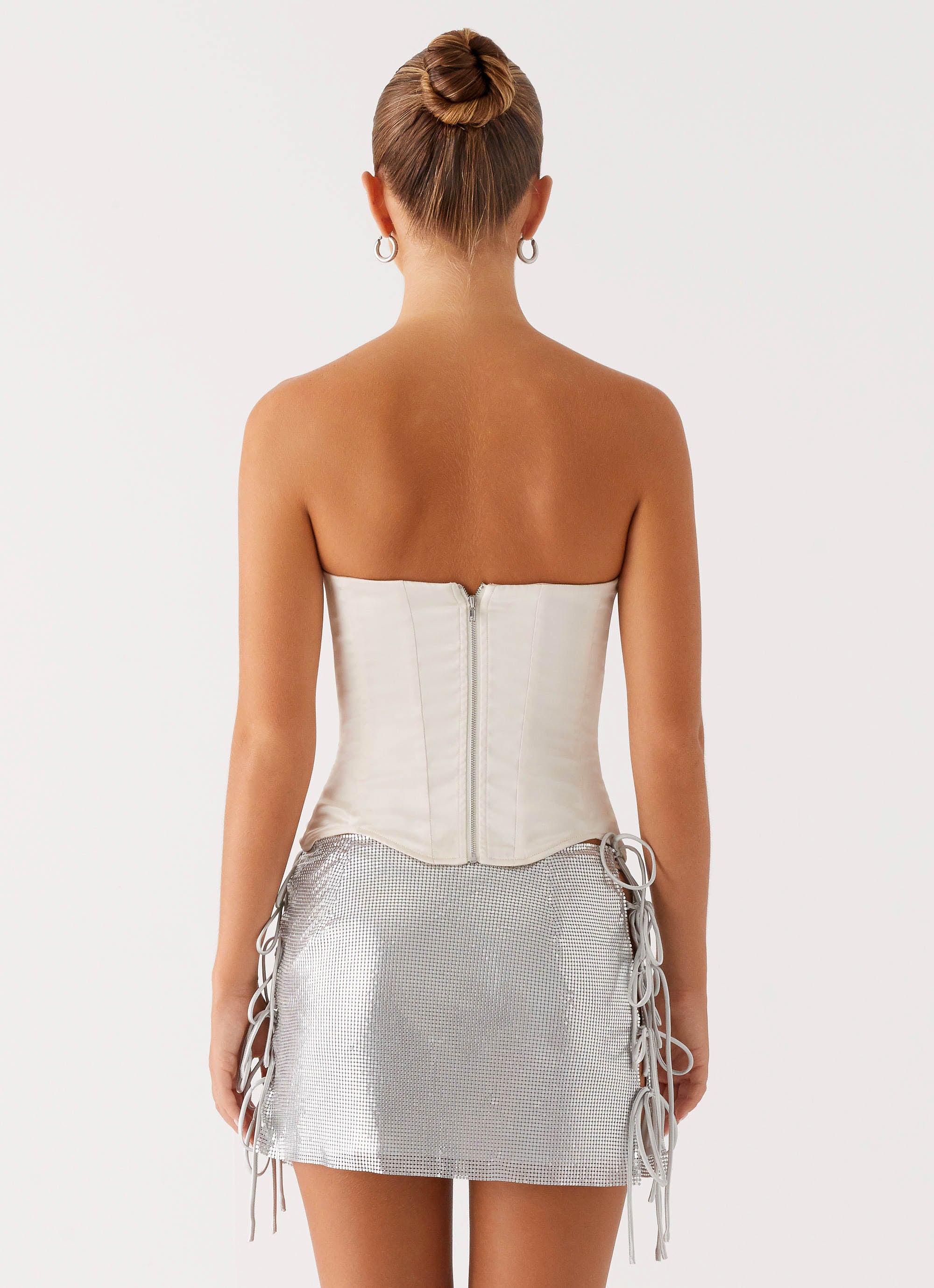 Popstar Glomesh Mini Skirt - Silver - Image 5