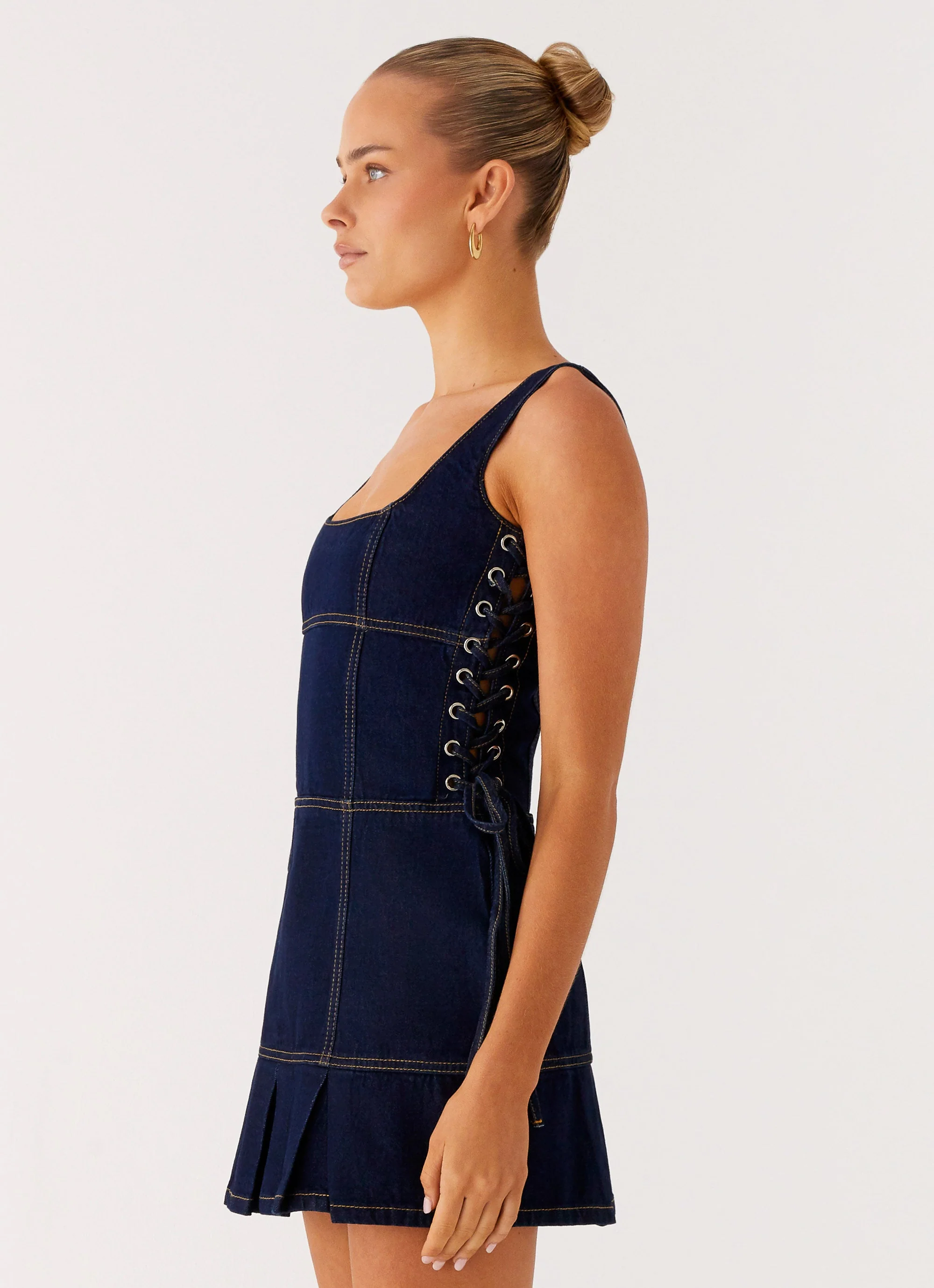 Preston Mini Dress - Indigo - Image 2
