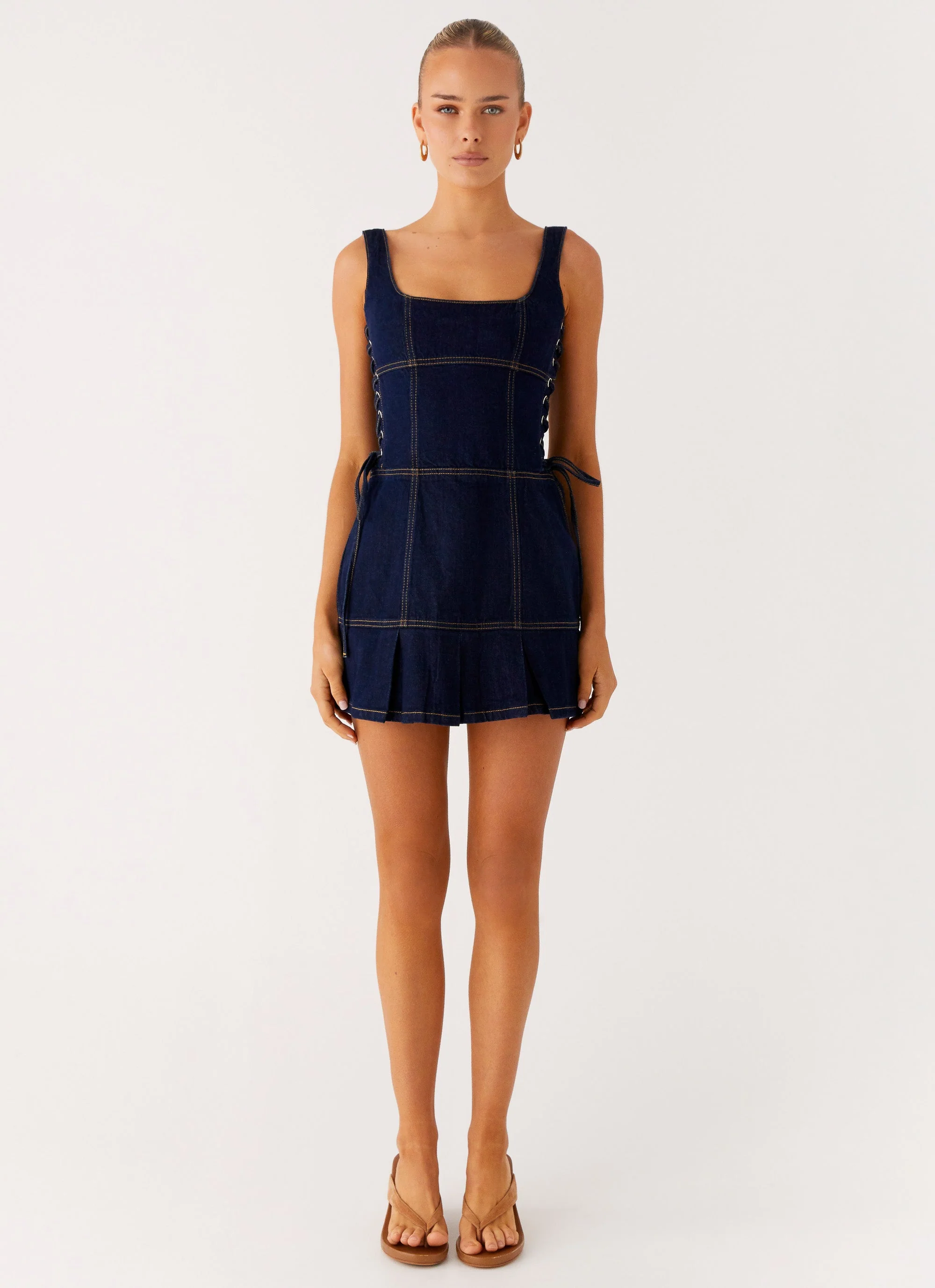 Preston Mini Dress - Indigo - Image 5