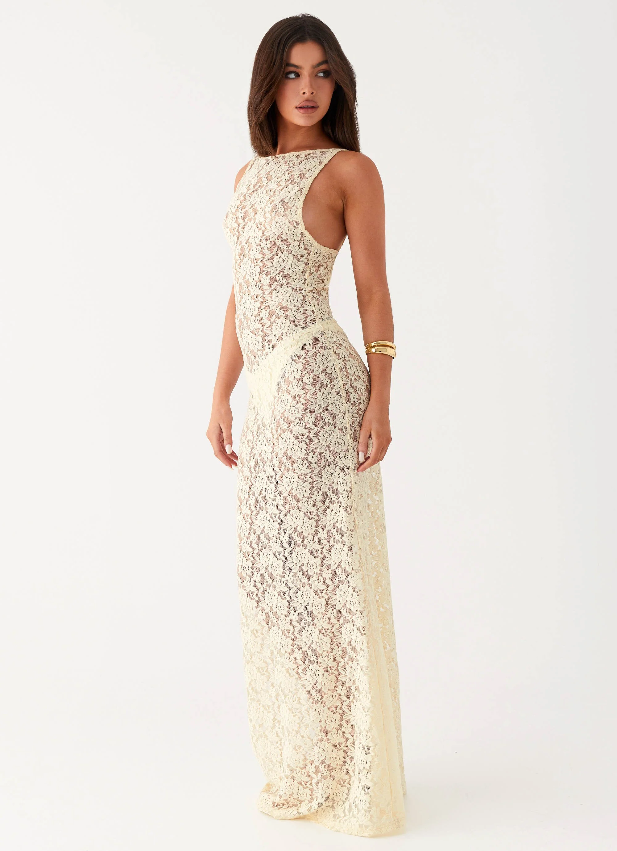 Promised Land Lace Maxi Dress - Ivory - Image 3
