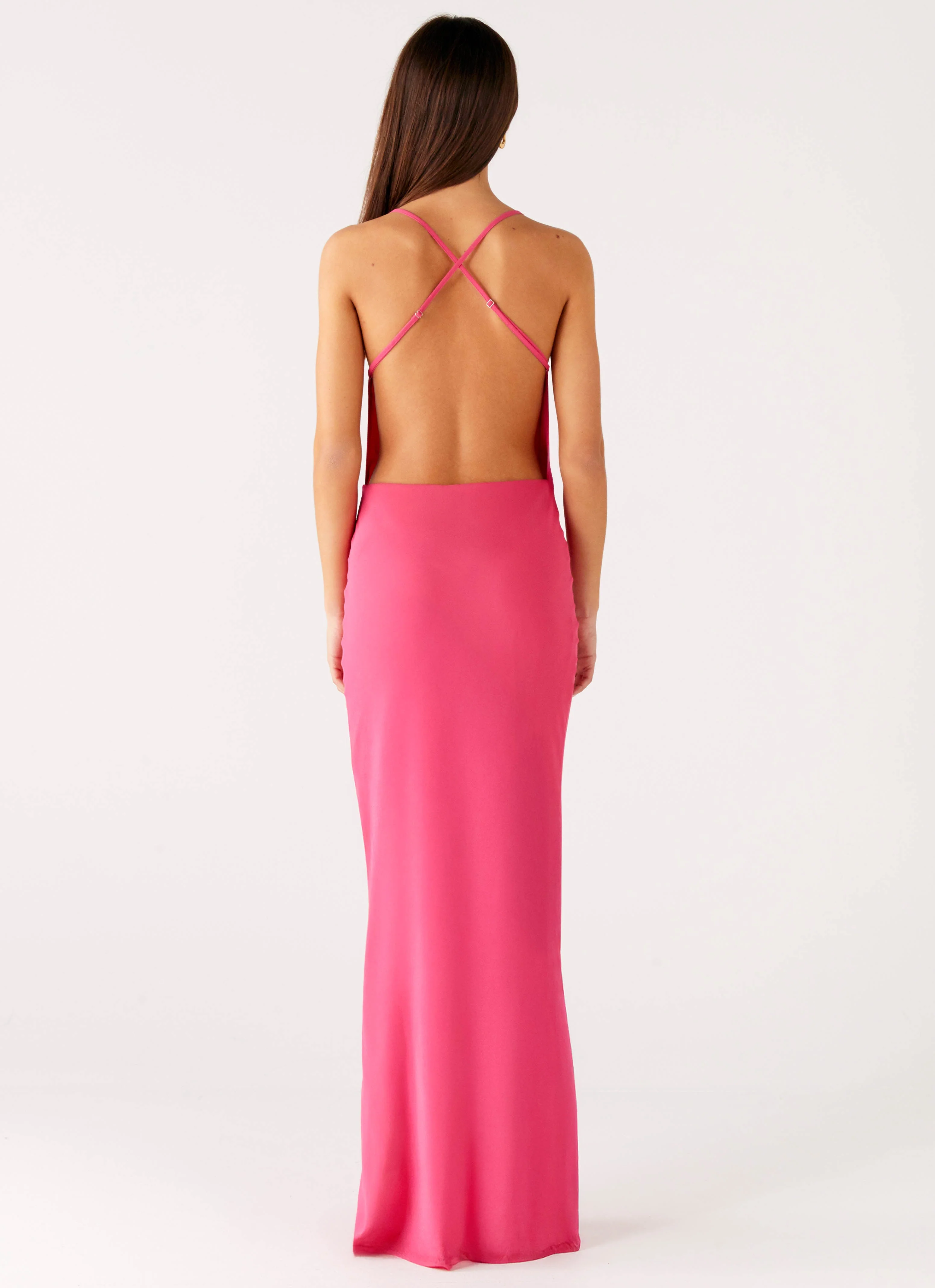 Pure Heart Cowl Maxi Dress - Fuchsia - Image 5