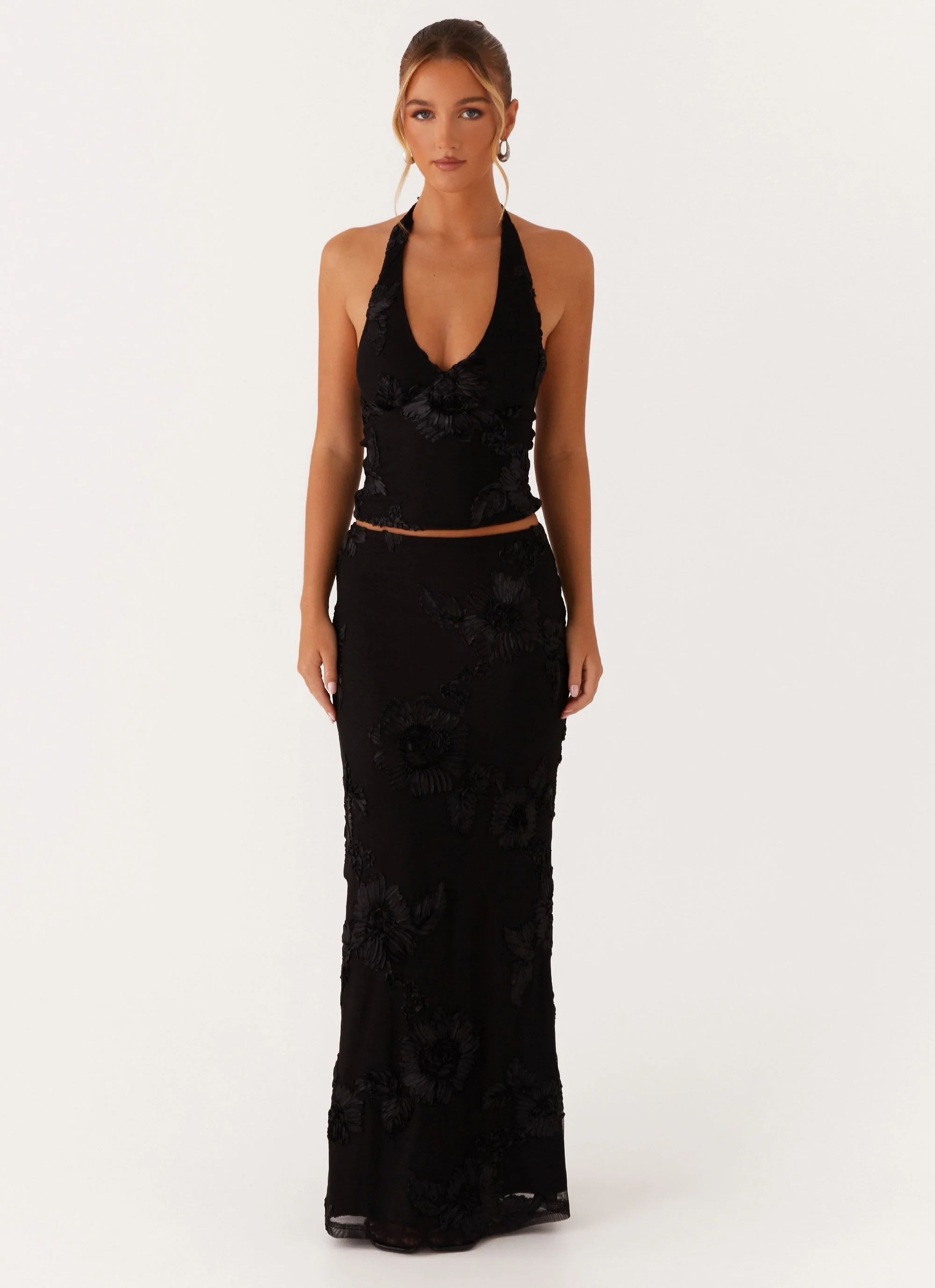 Radiate Halterneck Top - Black - Image 3
