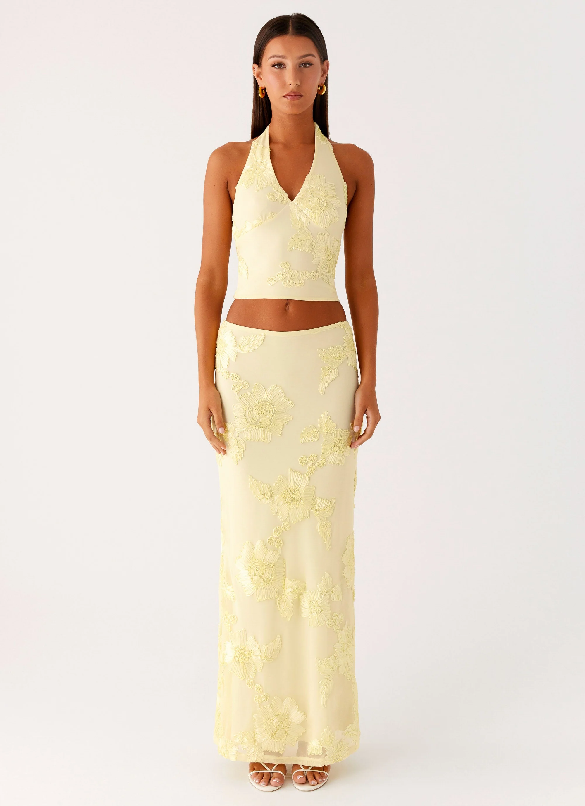 Radiate Halterneck Top - Yellow - Image 2