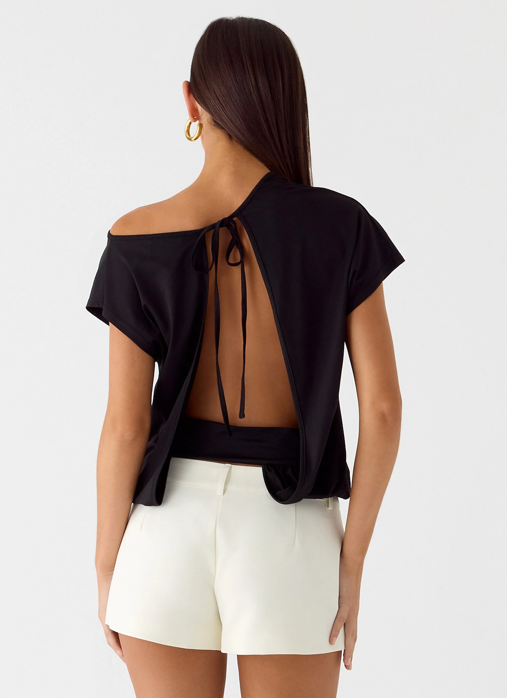 Raeni Off Shoulder Top - Black - Image 7