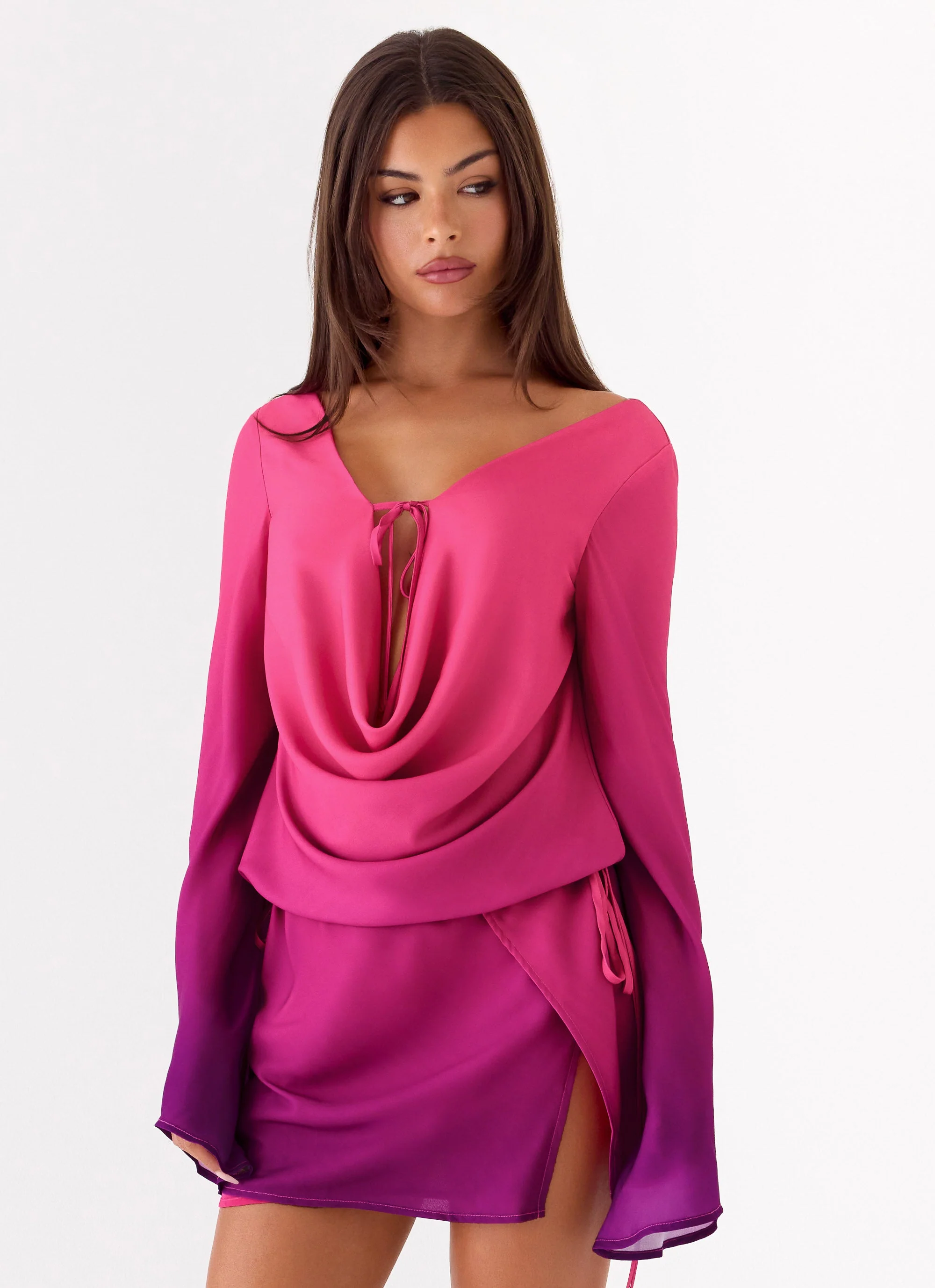 Rafaella Mini Dress - Fuchsia Violet Ombre - Image 4