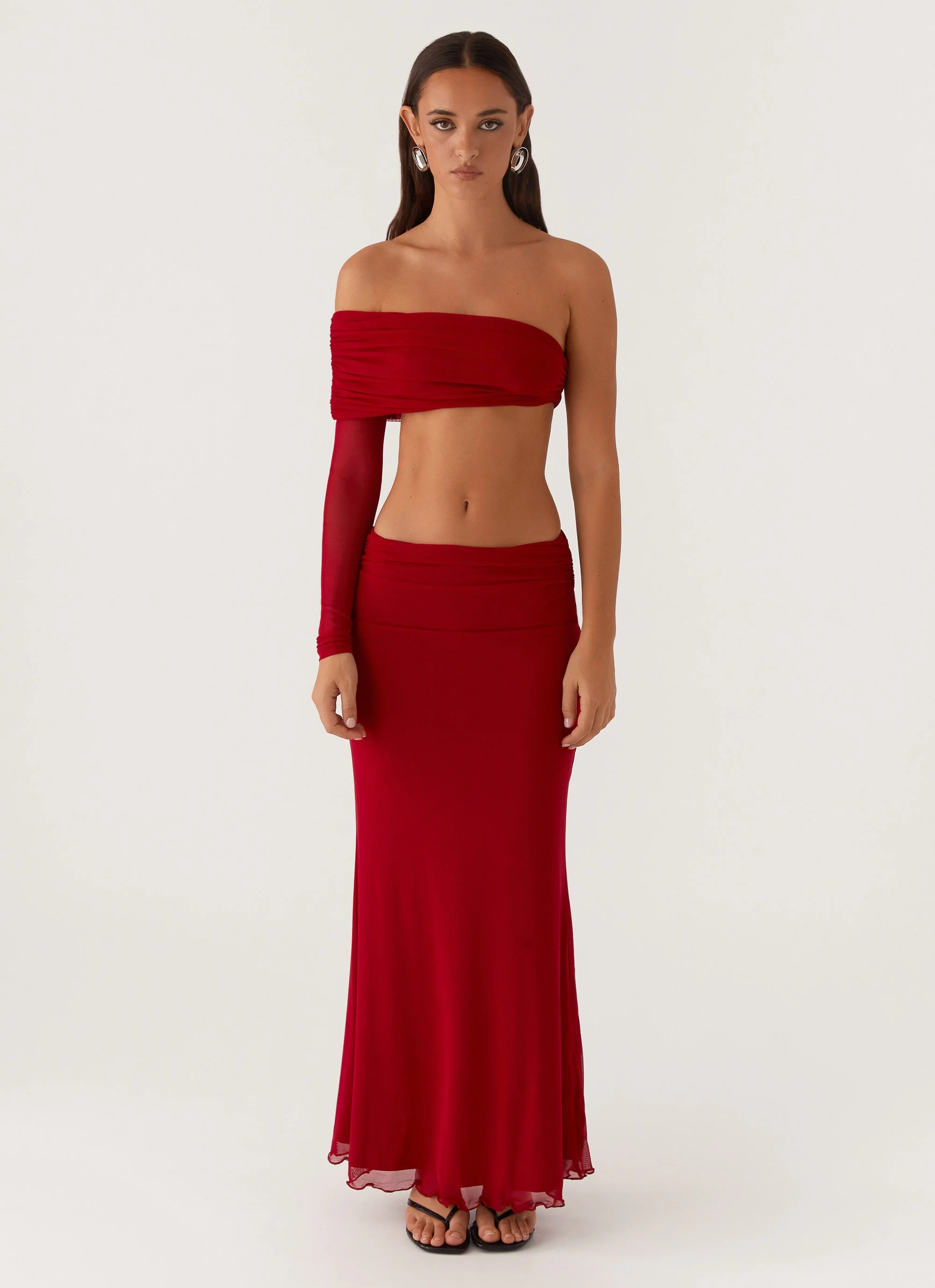 Rayne Maxi Skirt - Red - Image 2