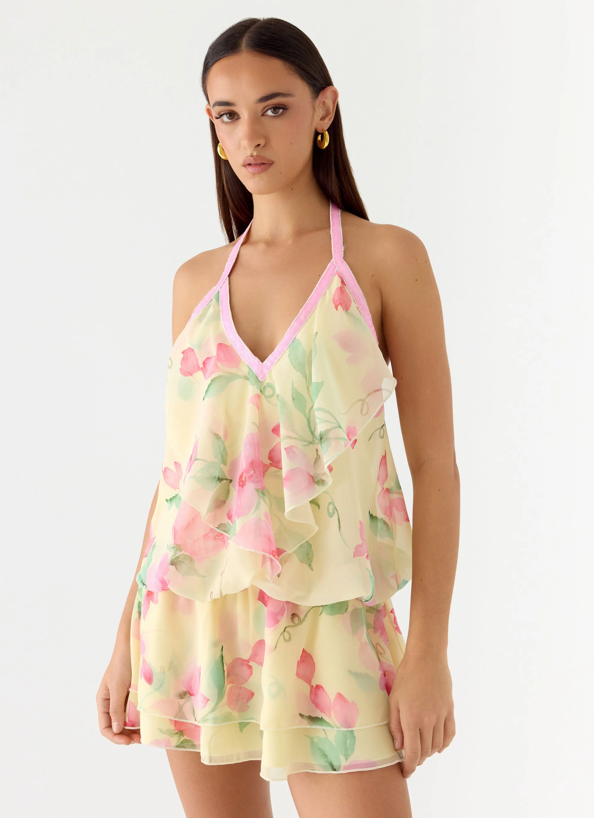 Read Your Mind Mini Dress - Lemon Soleil - Image 4