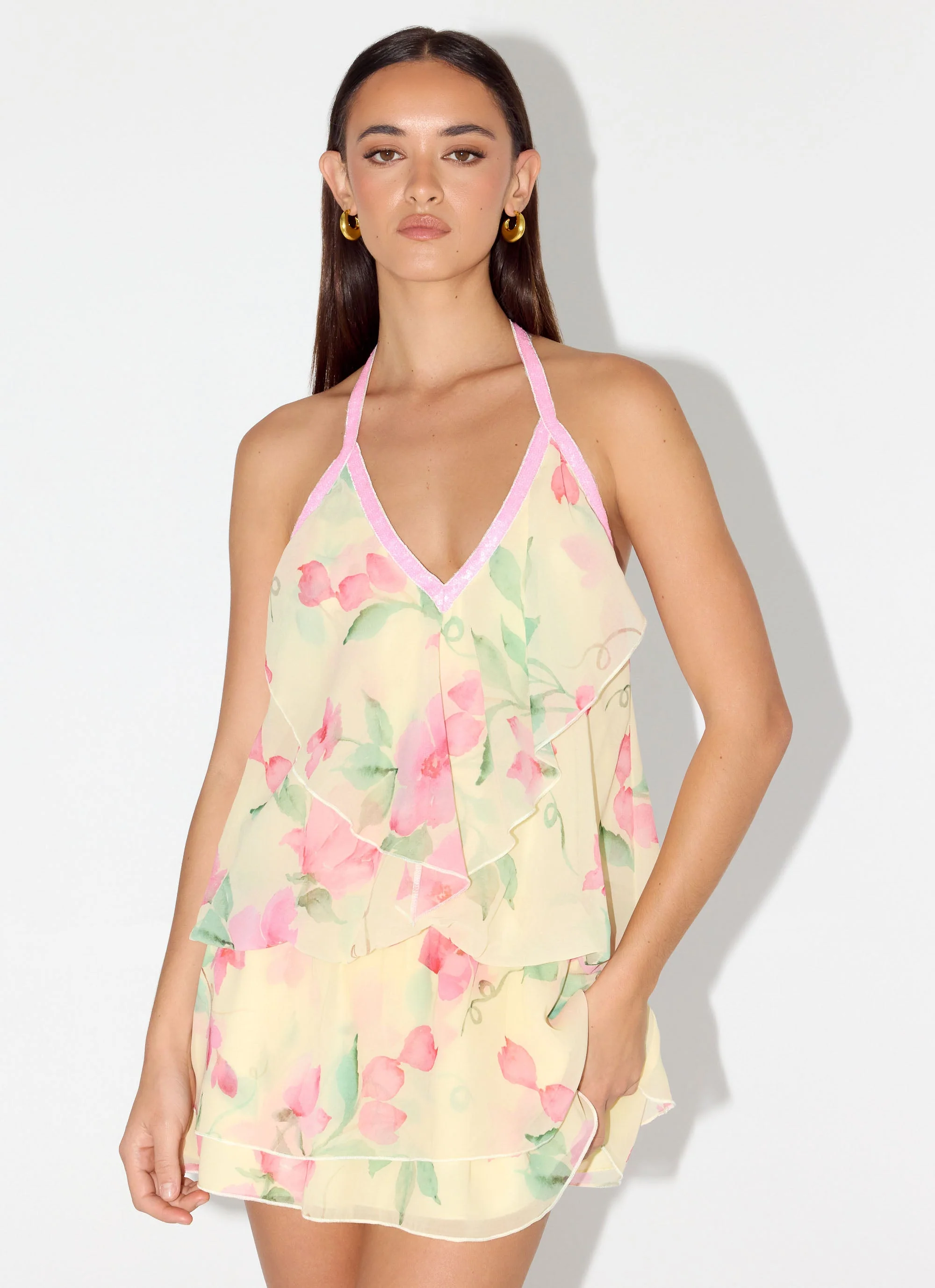 Read Your Mind Mini Dress - Lemon Soleil - Image 5