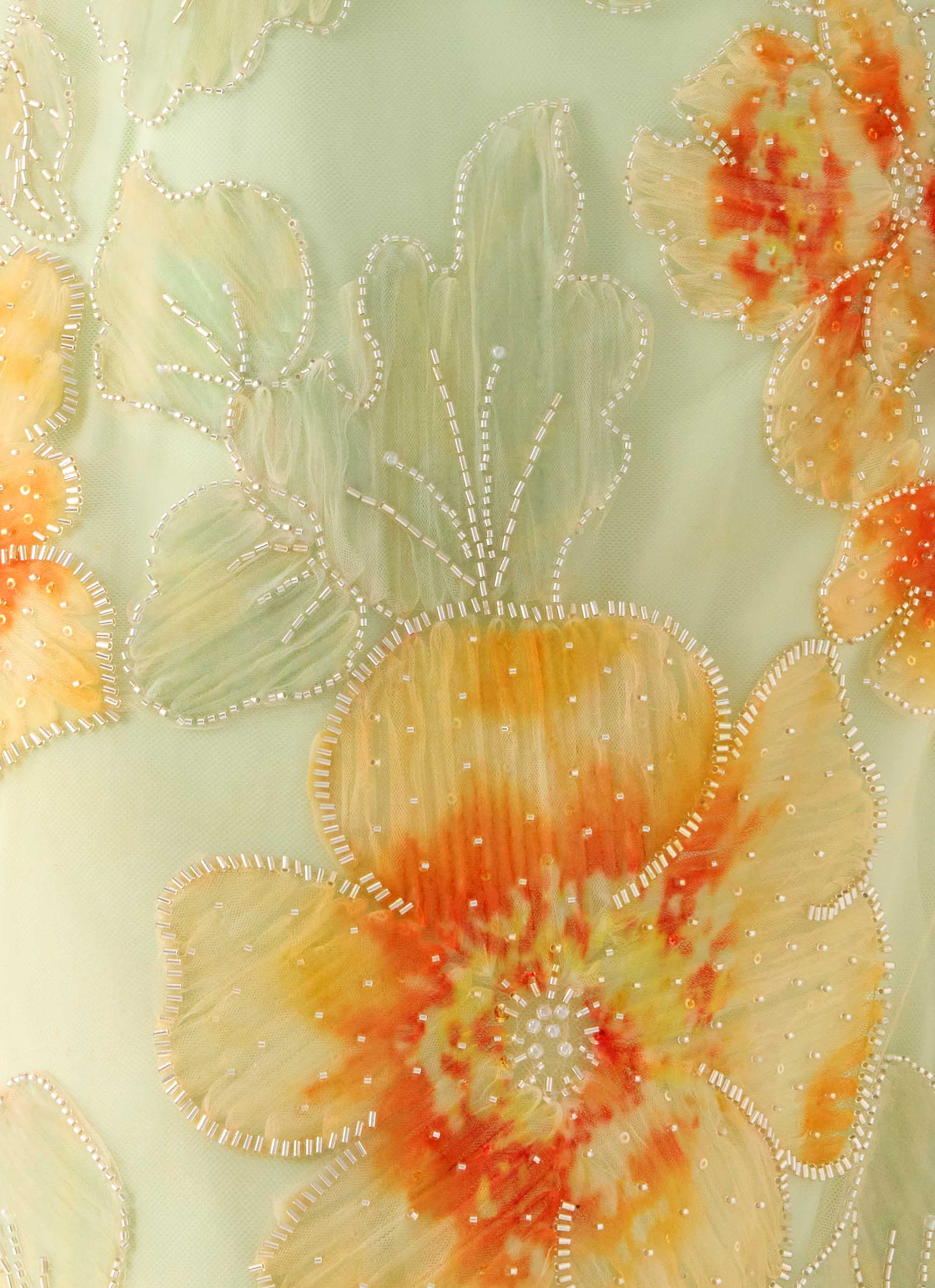Really Something Beaded Maxi Dress - Green Floral Beaded - Image 8