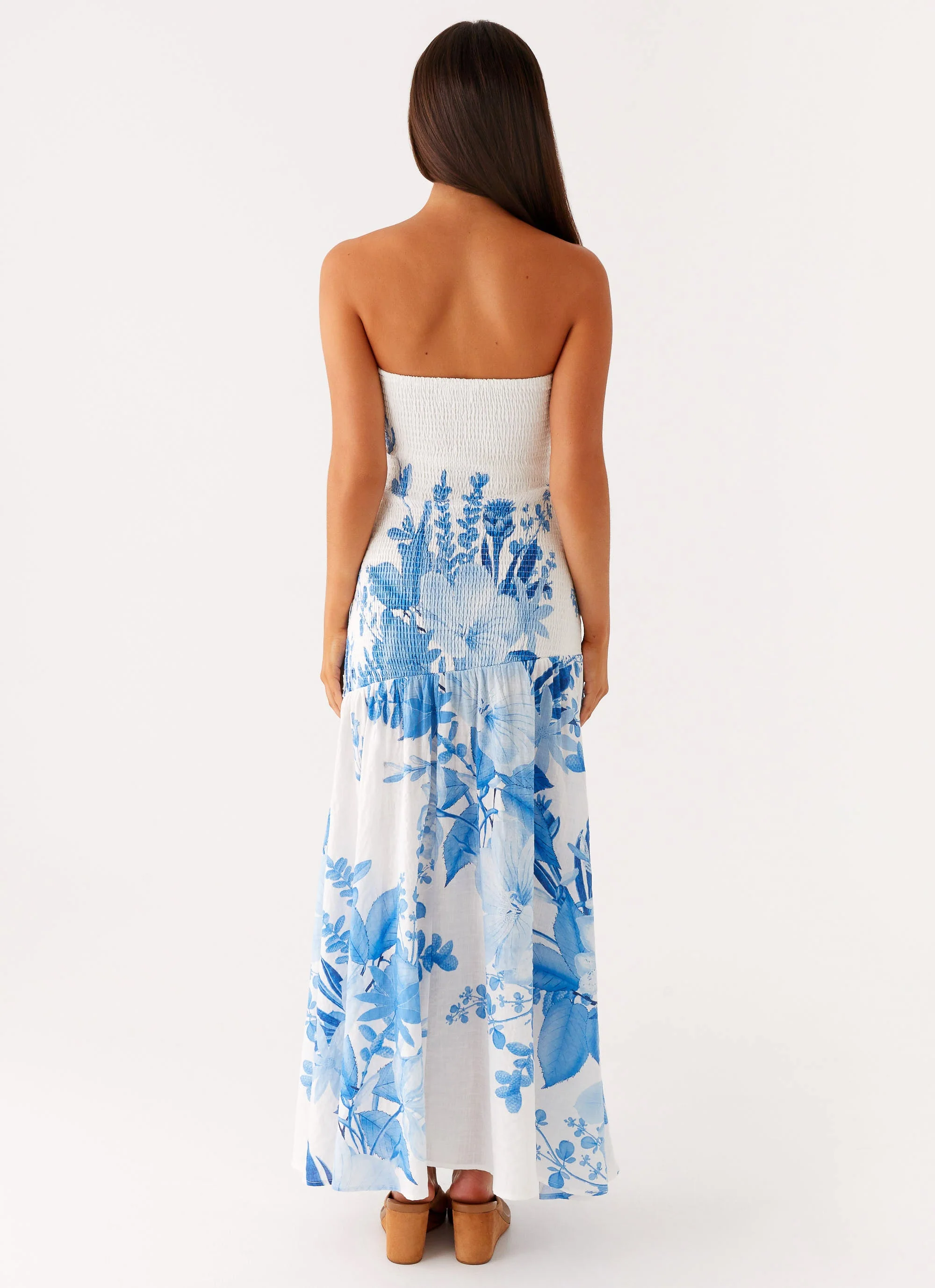 Rebecca Maxi Dress - Blue Floral Print - Image 4