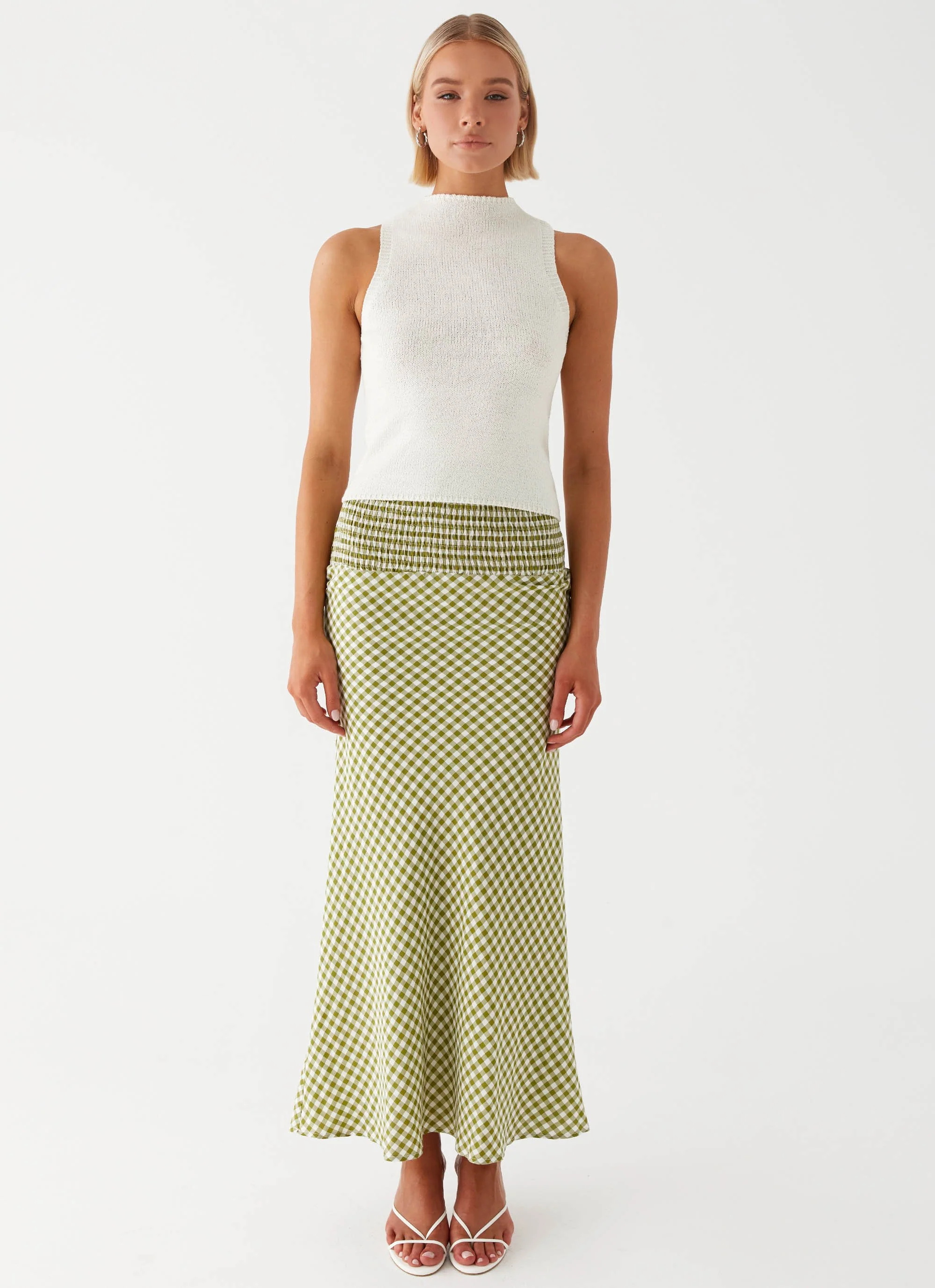 Remmington Open Back Knit Top - White - Image 2