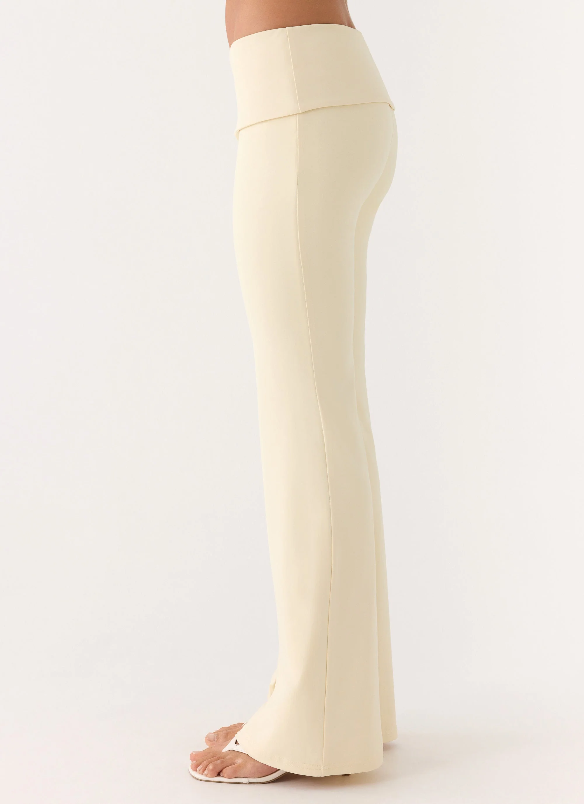 Renae Low Rise Pants - Baby Yellow - Image 3