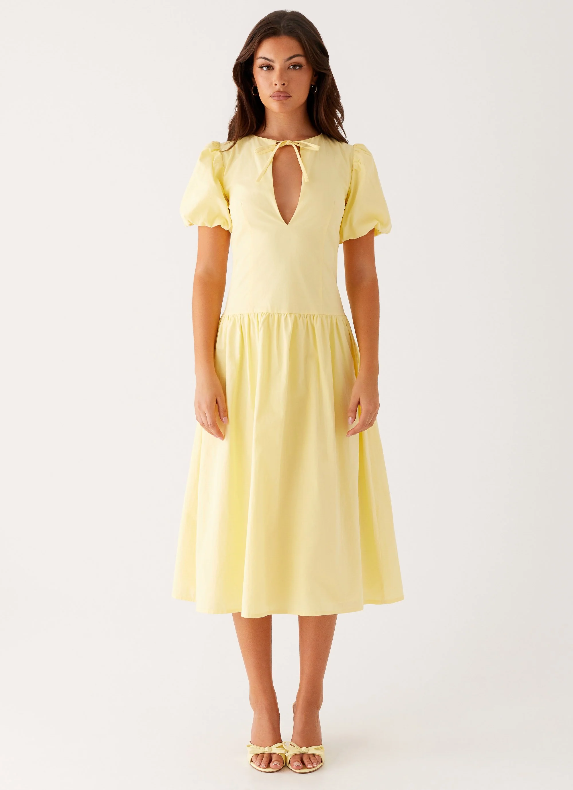 Reyna Midi Dress - Yellow - Image 2