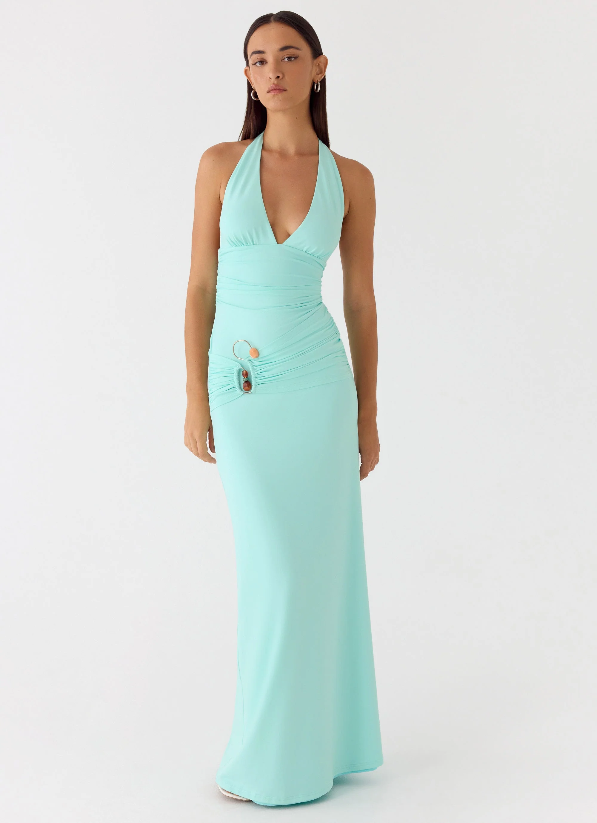 Rhia Halter Maxi Dress - Mint - Image 8