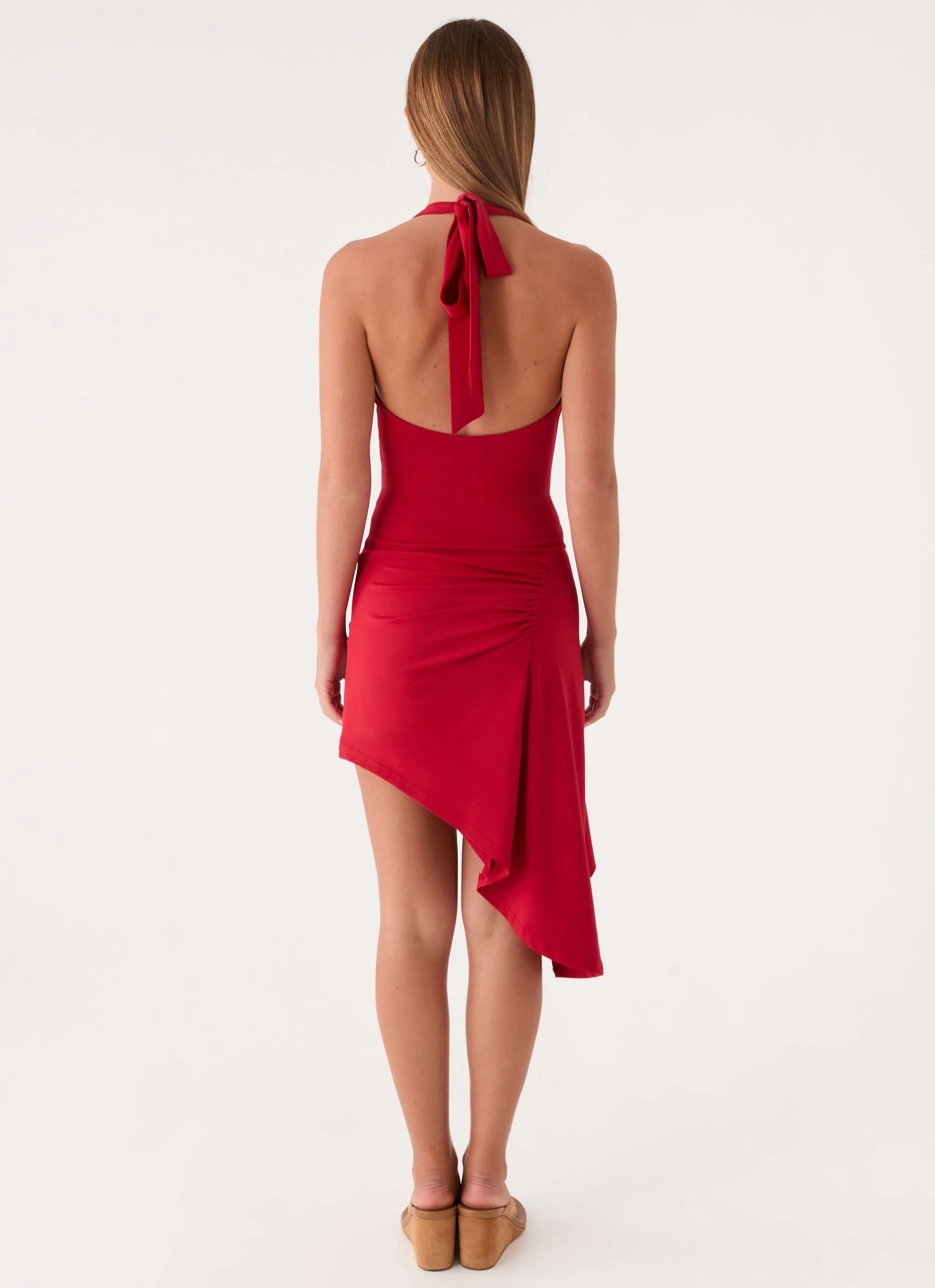 Rhody Mini Dress - Deep Red - Image 3
