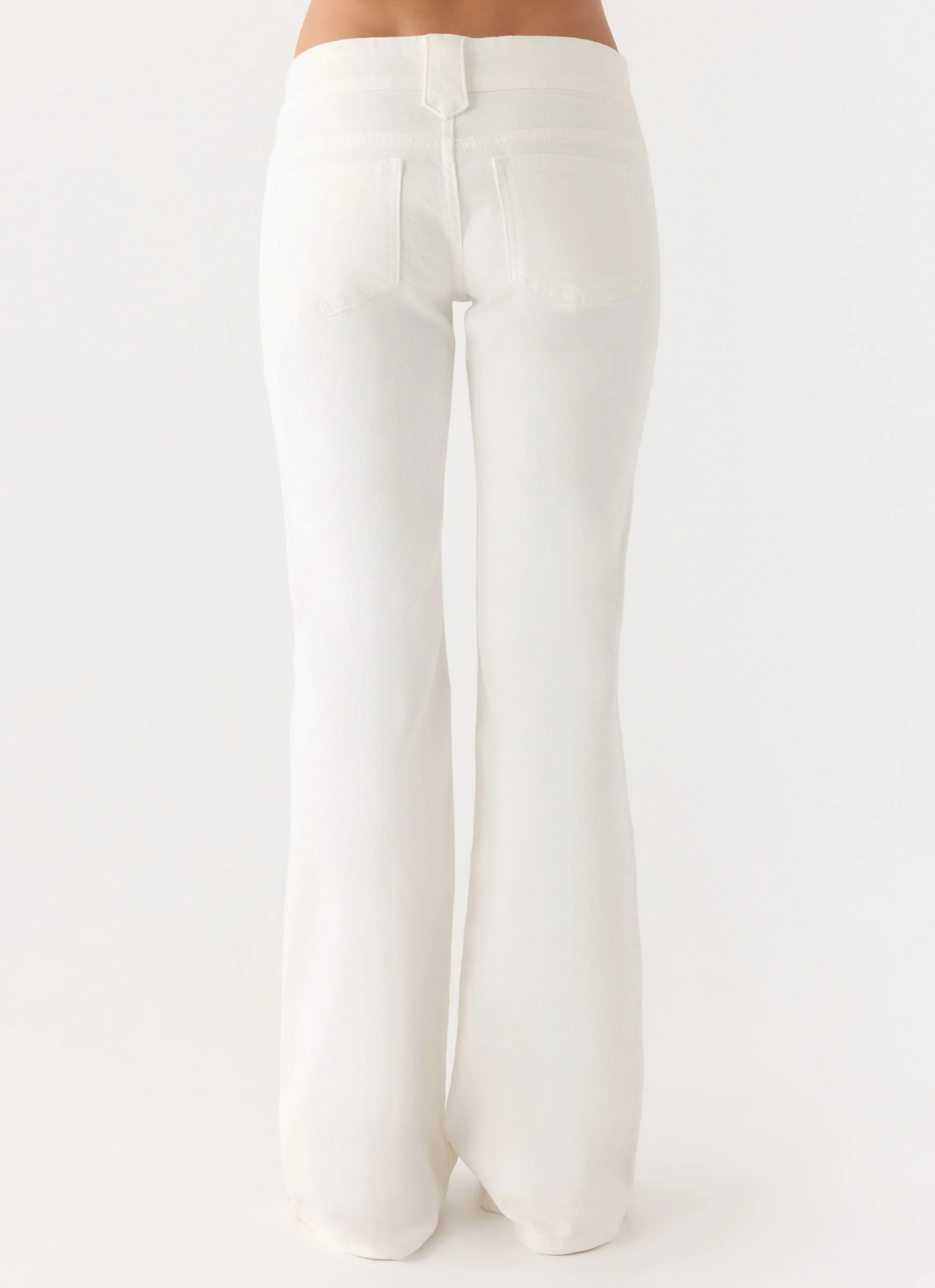 Robbie Super Low Denim Jeans - White - Image 4