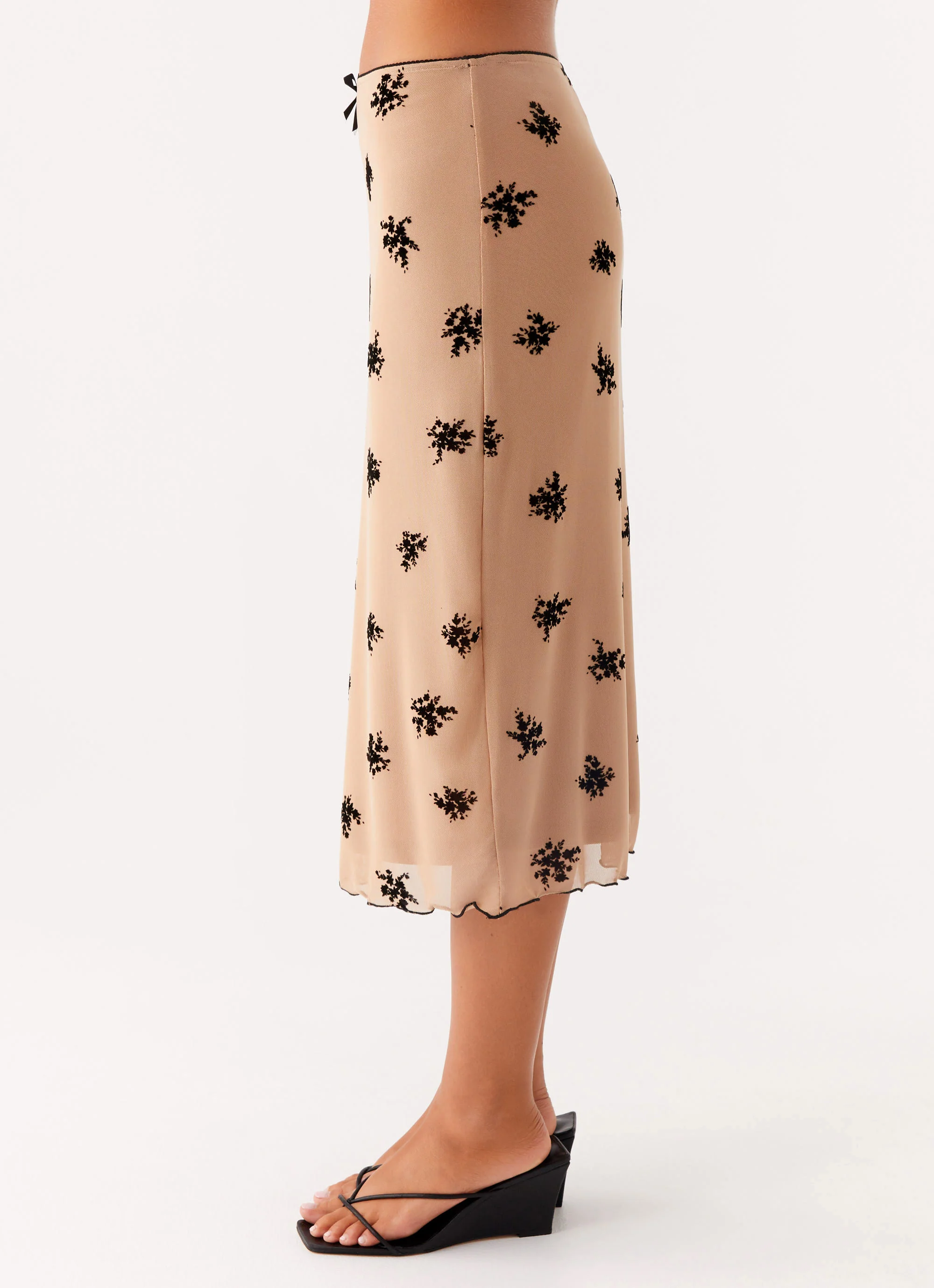 Rocca Midi Skirt - Nude - Image 2