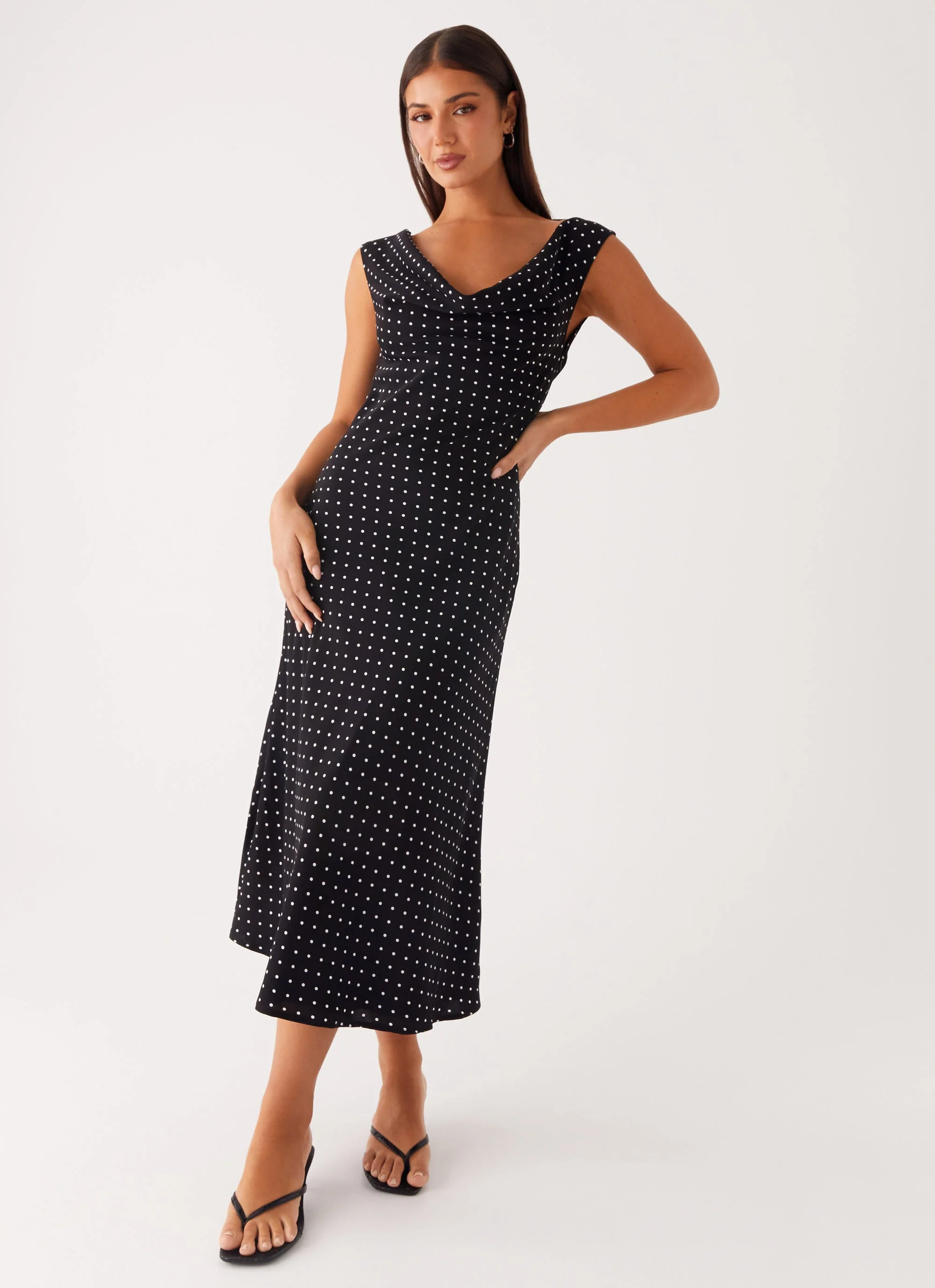 Role Model Maxi Dress - Black Polka Dot - Image 6