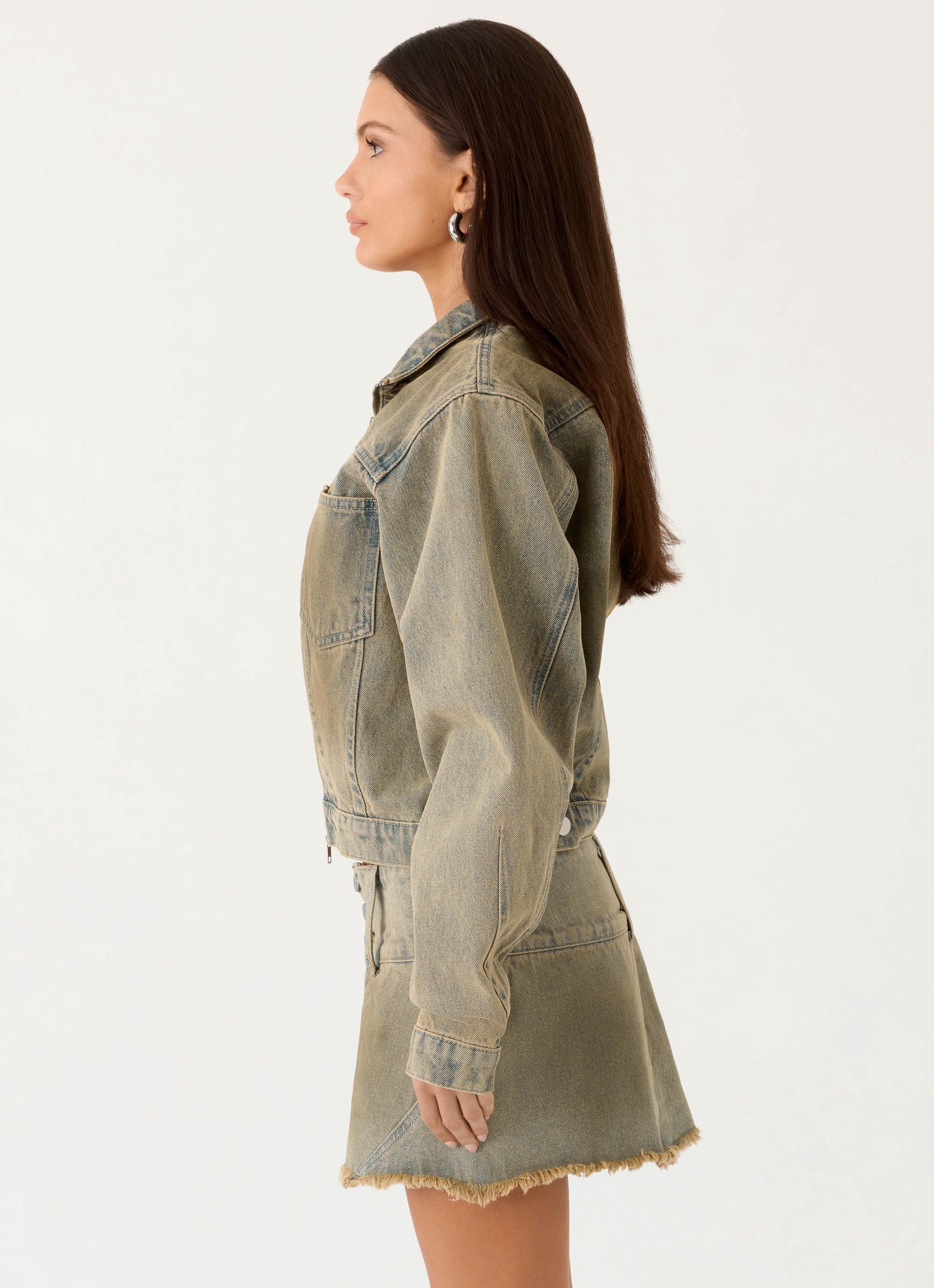 Roman Darts Jean Jacket - Vintage Tan Wash - Image 4