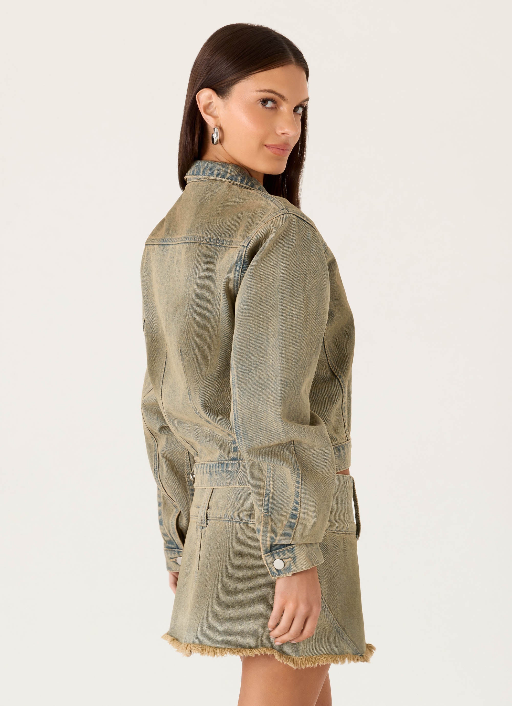 Roman Darts Jean Jacket - Vintage Tan Wash - Image 6